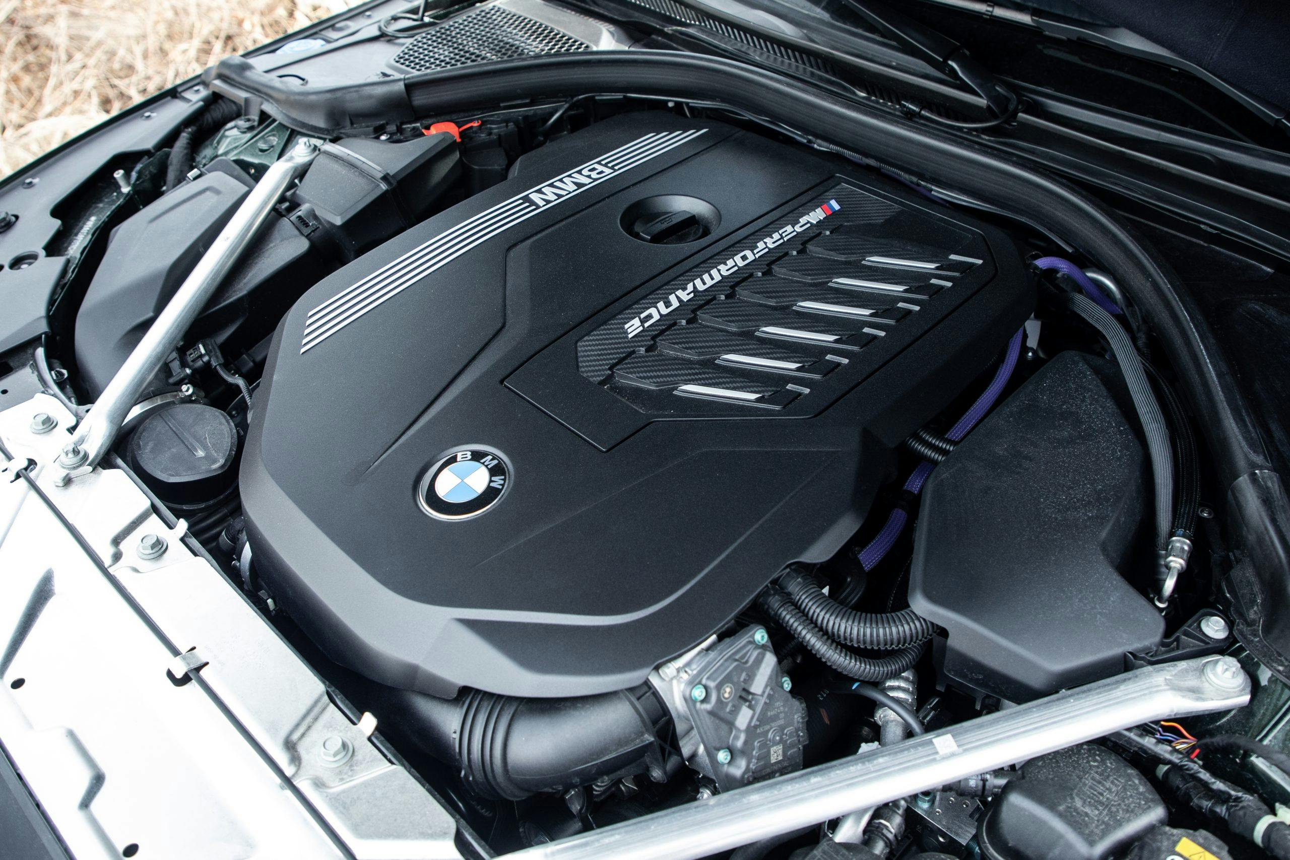 2022 BMW M440i engine bay angle
