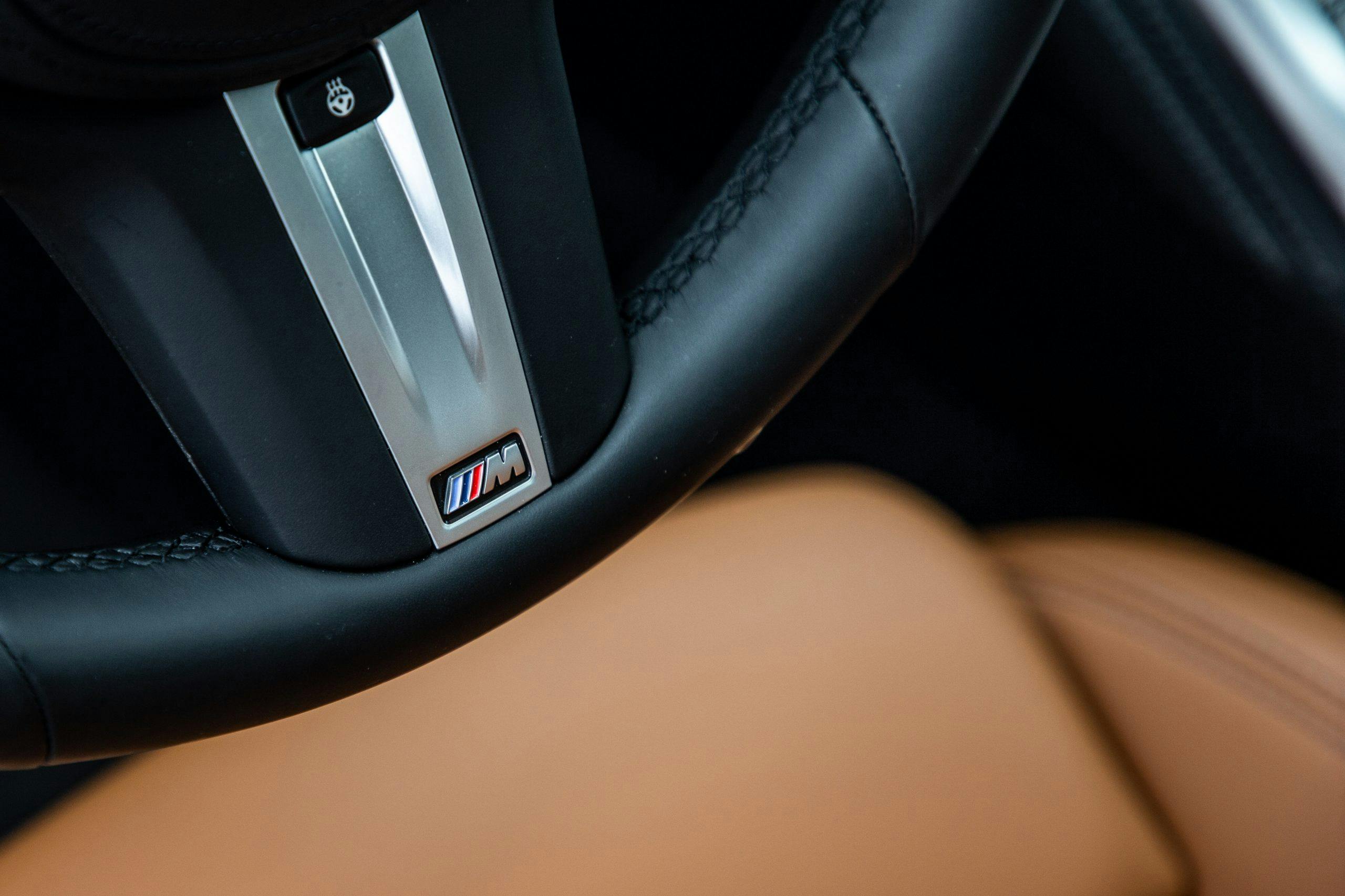 2022 BMW M440i interior steering wheel detail