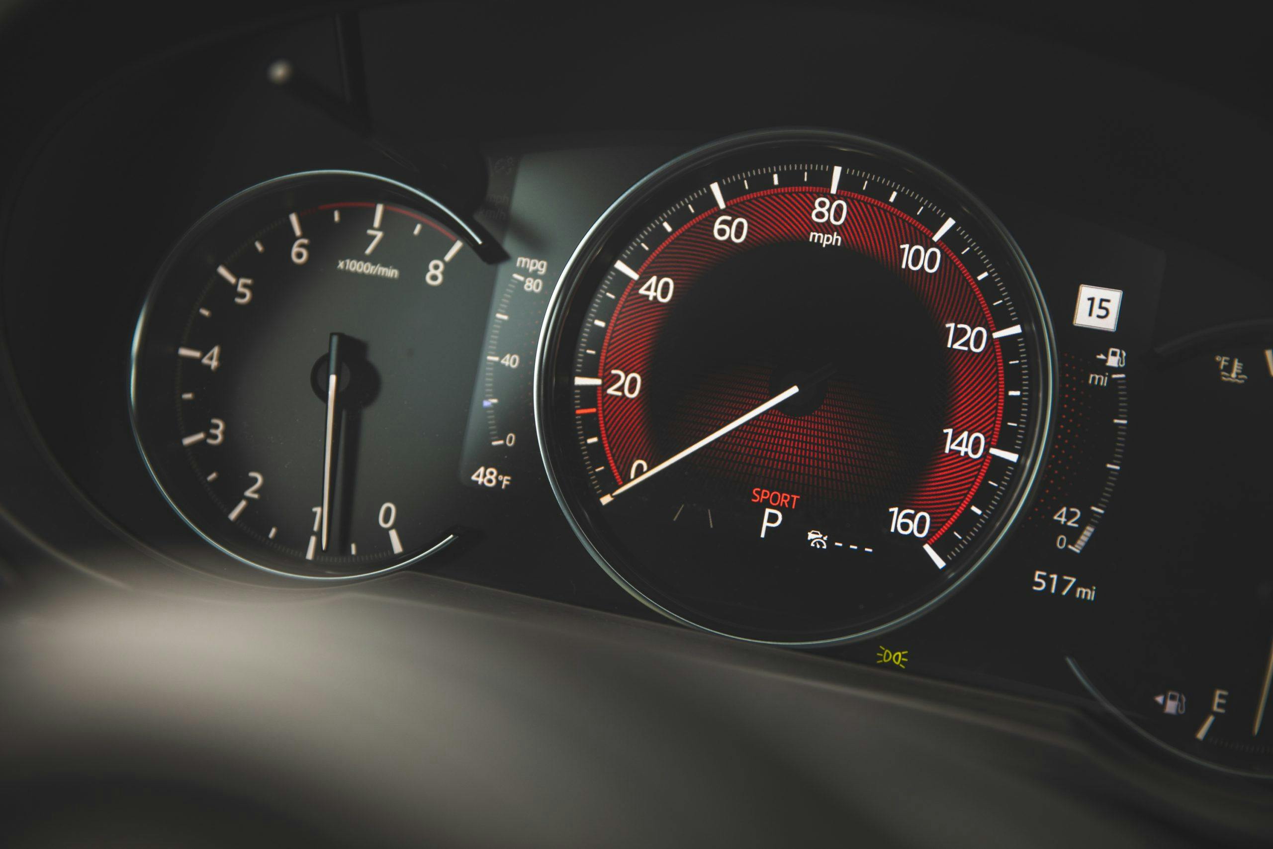 2022 Mazda CX-5 Turbo AWD interior dash gauges sport mode