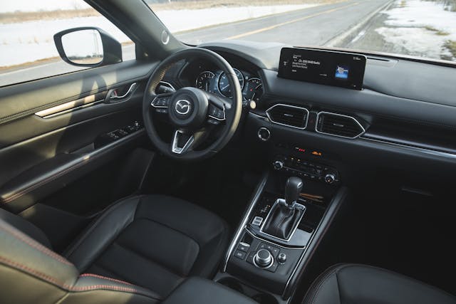 2022 Mazda CX-5 Turbo AWD interior front angle