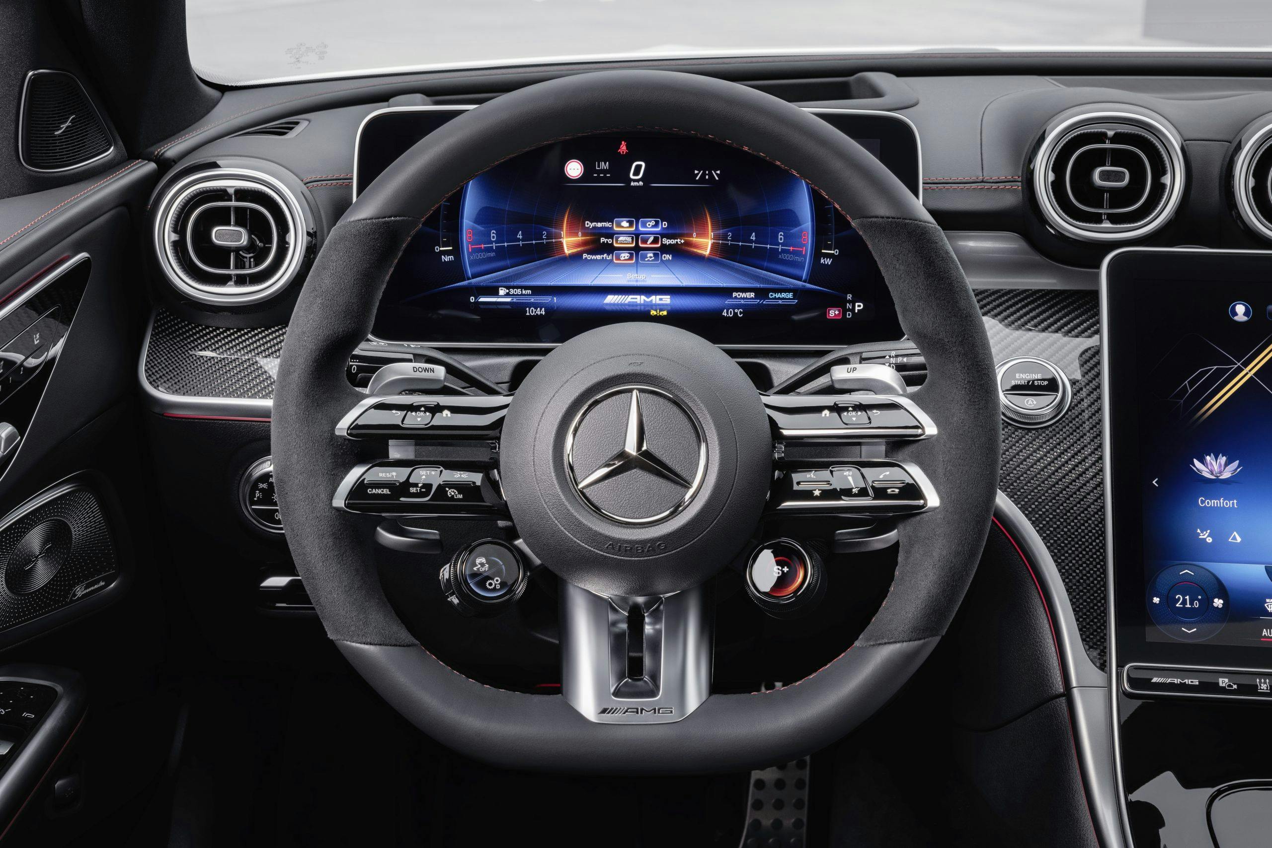 Mercedes-AMG C 43 Sedan interior driver POV steering wheel