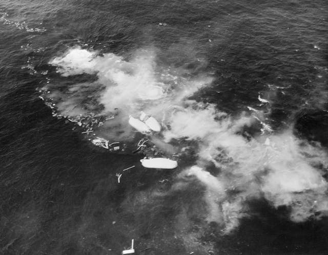 Debris from Andrea Doria Floating in Ocean