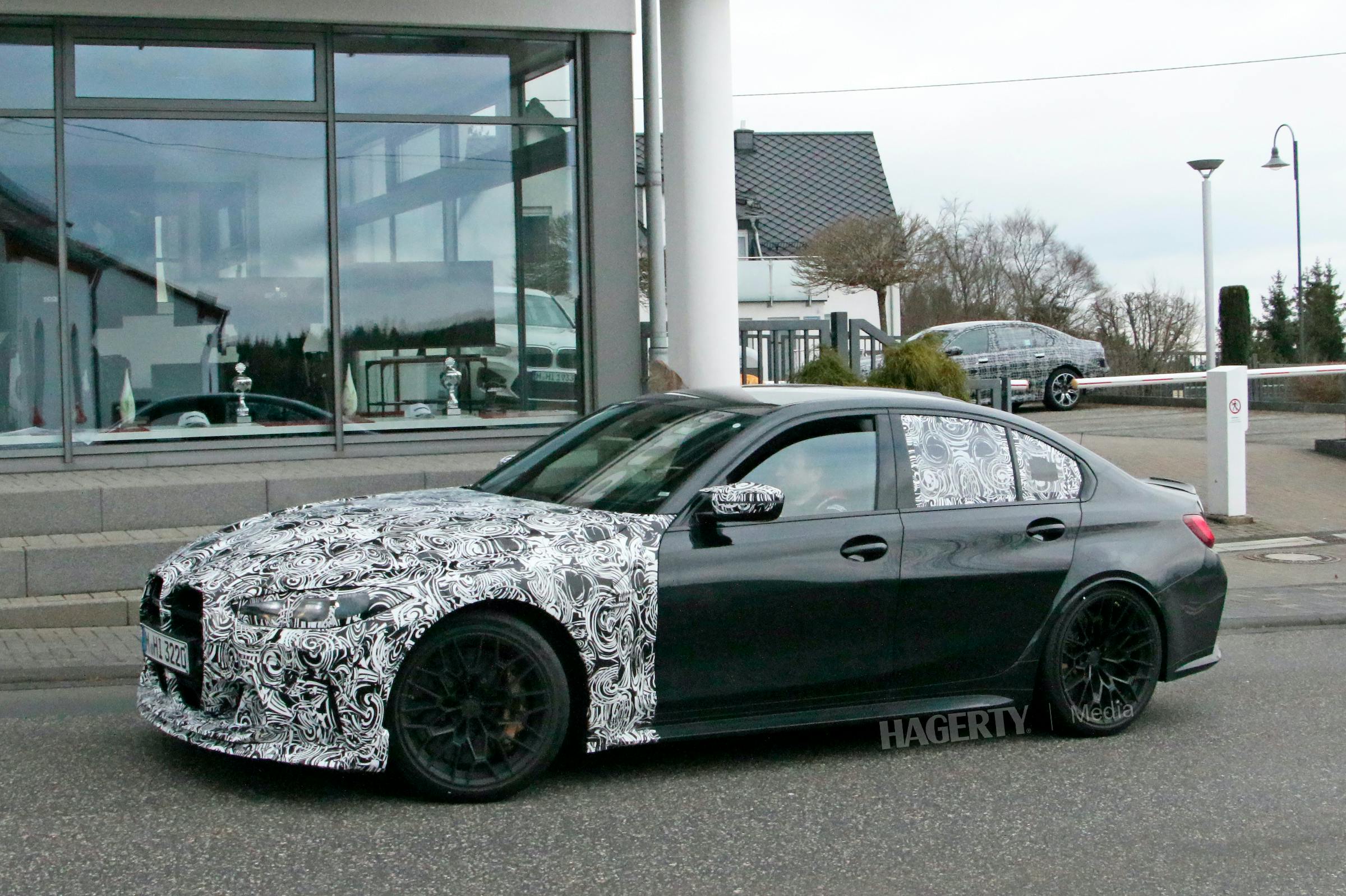 BMW M3 CS spied front three-quarter