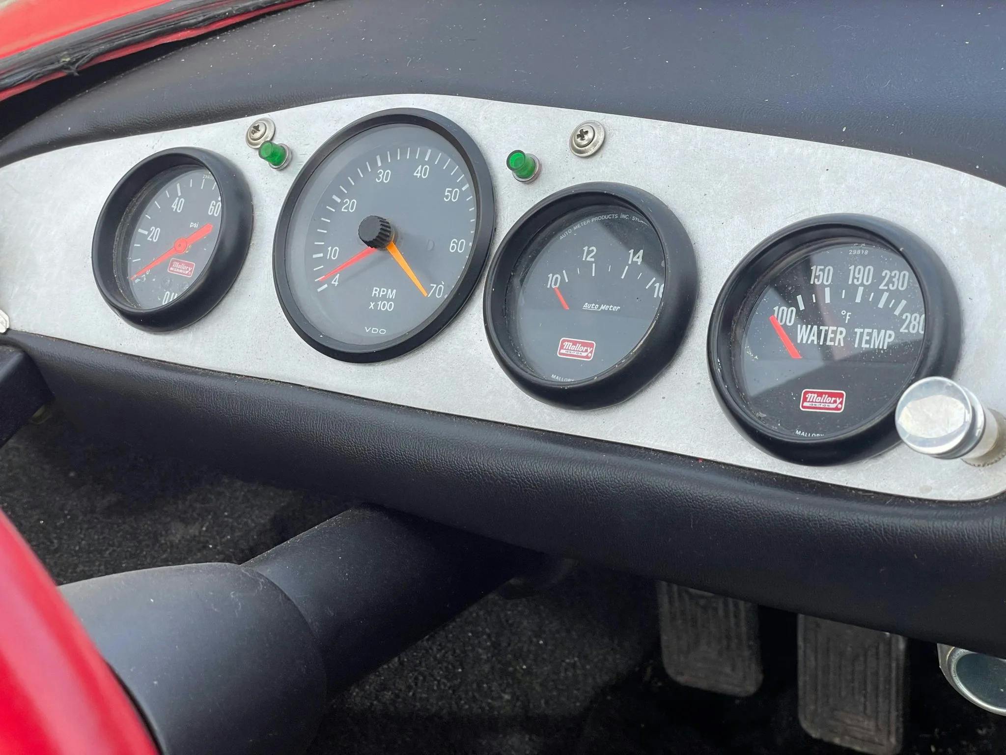 Bill Thomas Cheetah Coupe Replica interior gauges