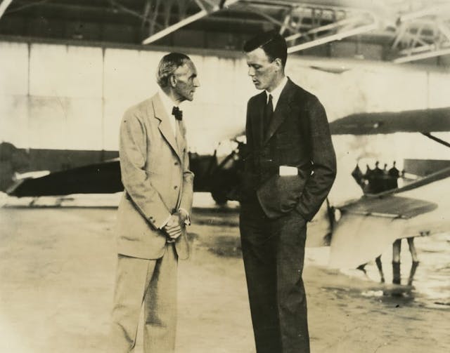 Ford-and-Lindbergh in Dearborn 1927
