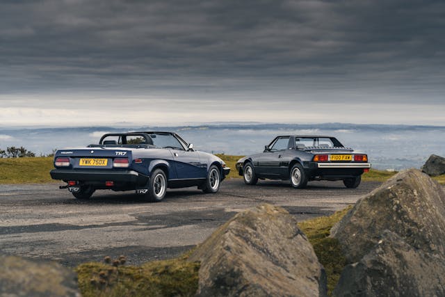 Fiat X19 vs Triumph TR7 rear group