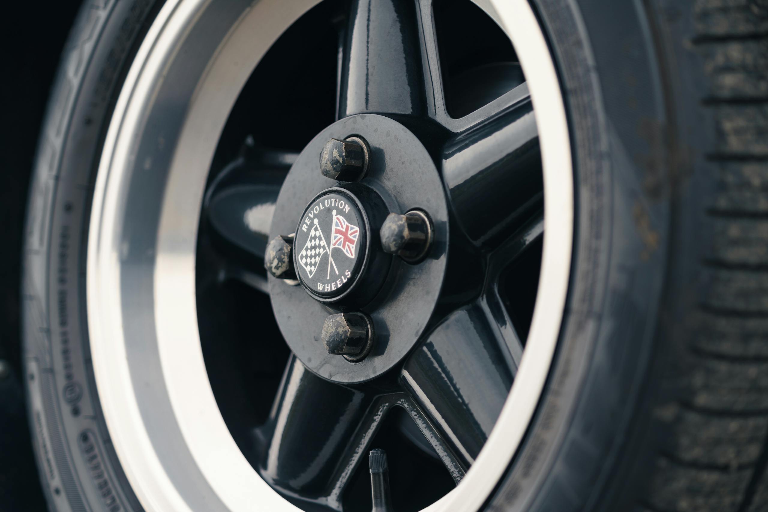 Triumph TR7 wheel closeup