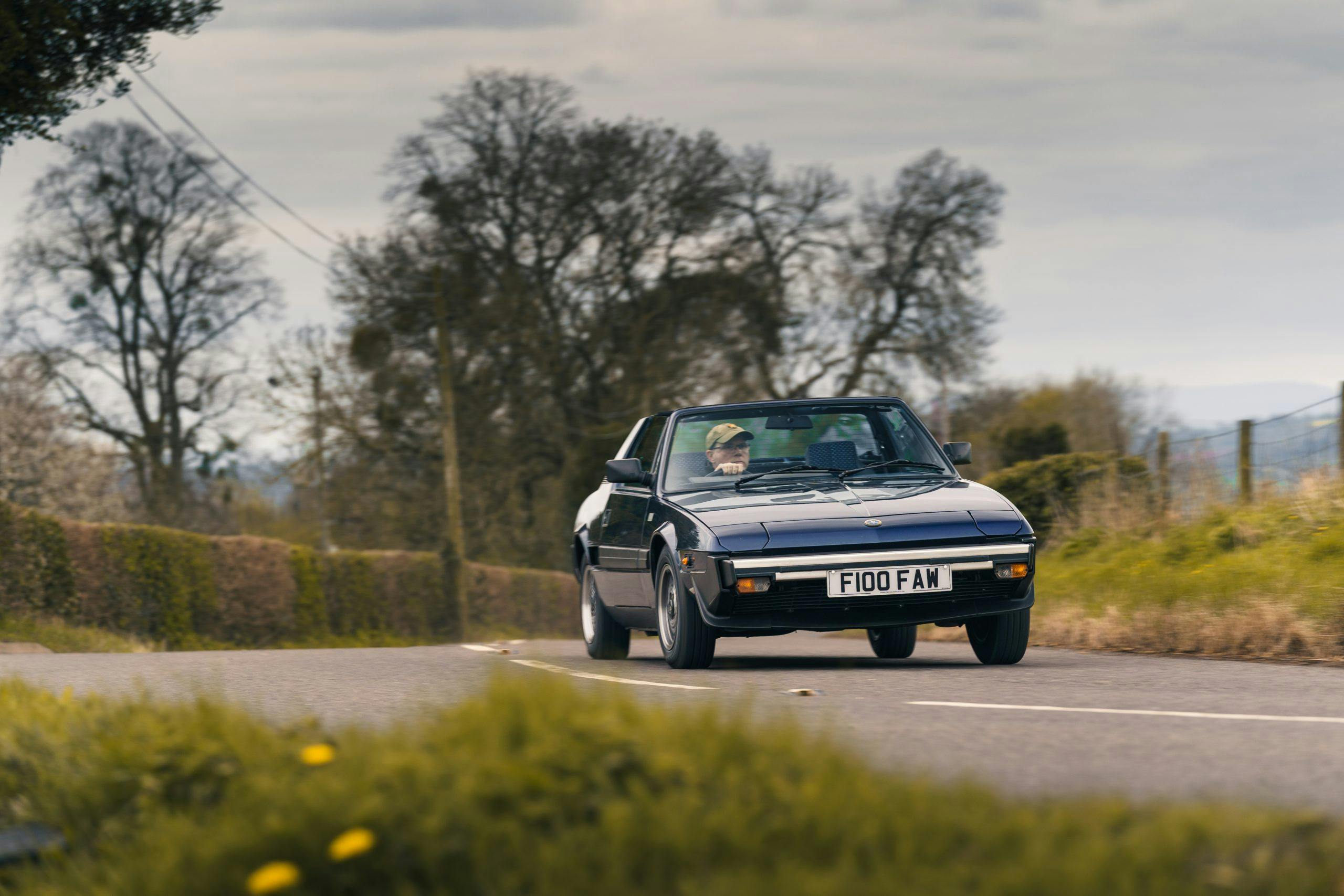 Fiat X19 front three-quarter driving action