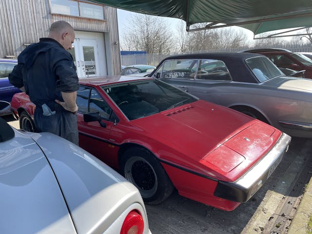 Lotus Esprit gathers dust