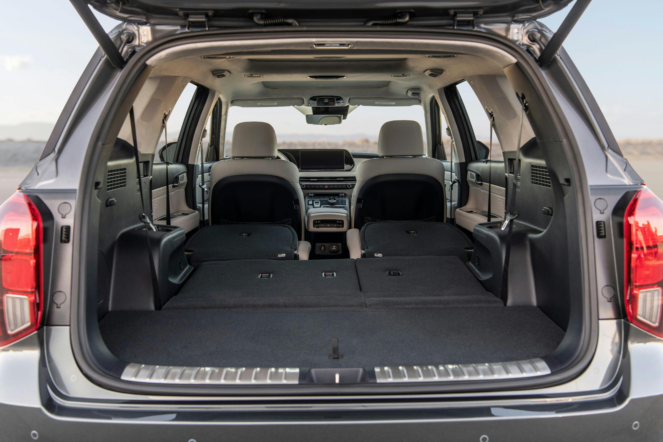 2023 Hyundai Palisade interior seats folded cargo space