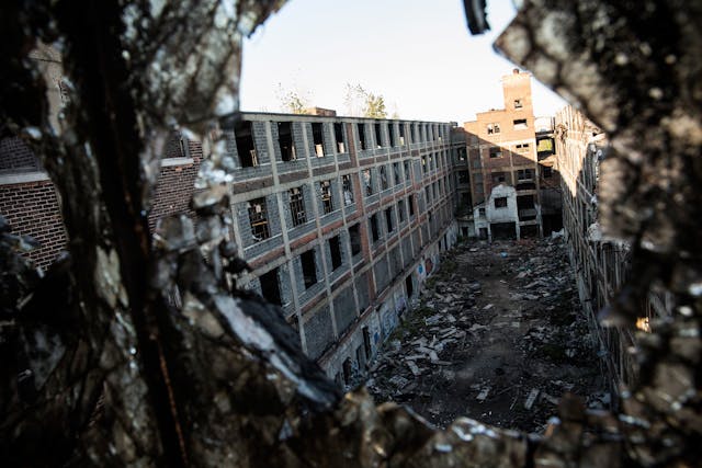 Packard Automotive Plant window ruins