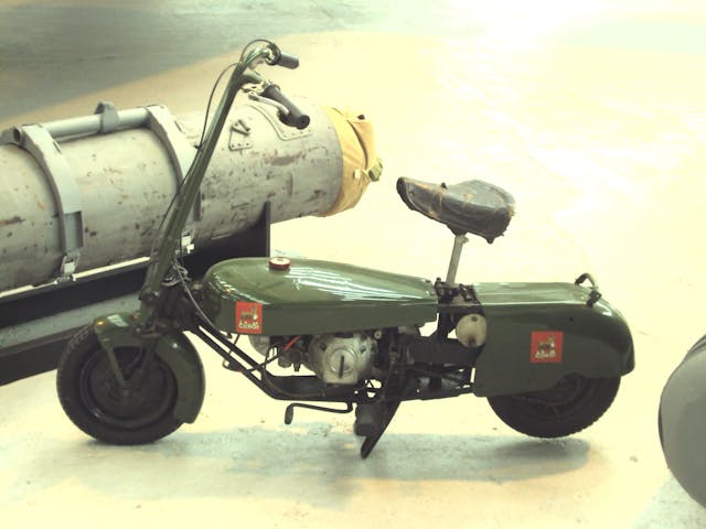 Corgi parachute-dropped military scooter