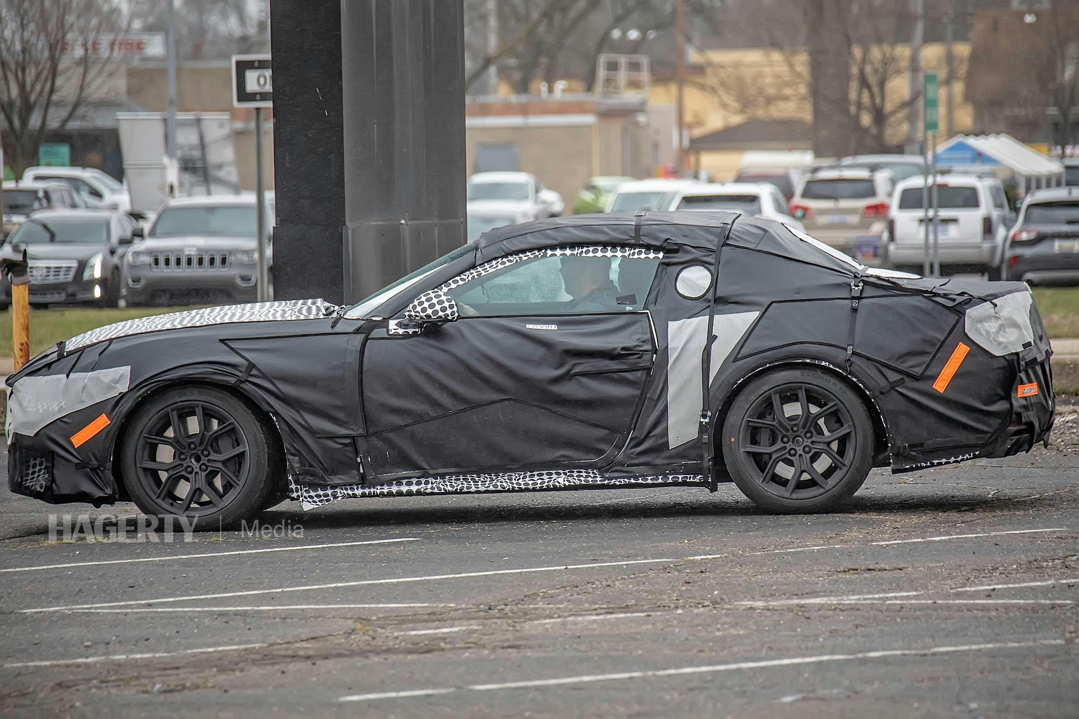 Mustang HP Ecoboost spy shot side view