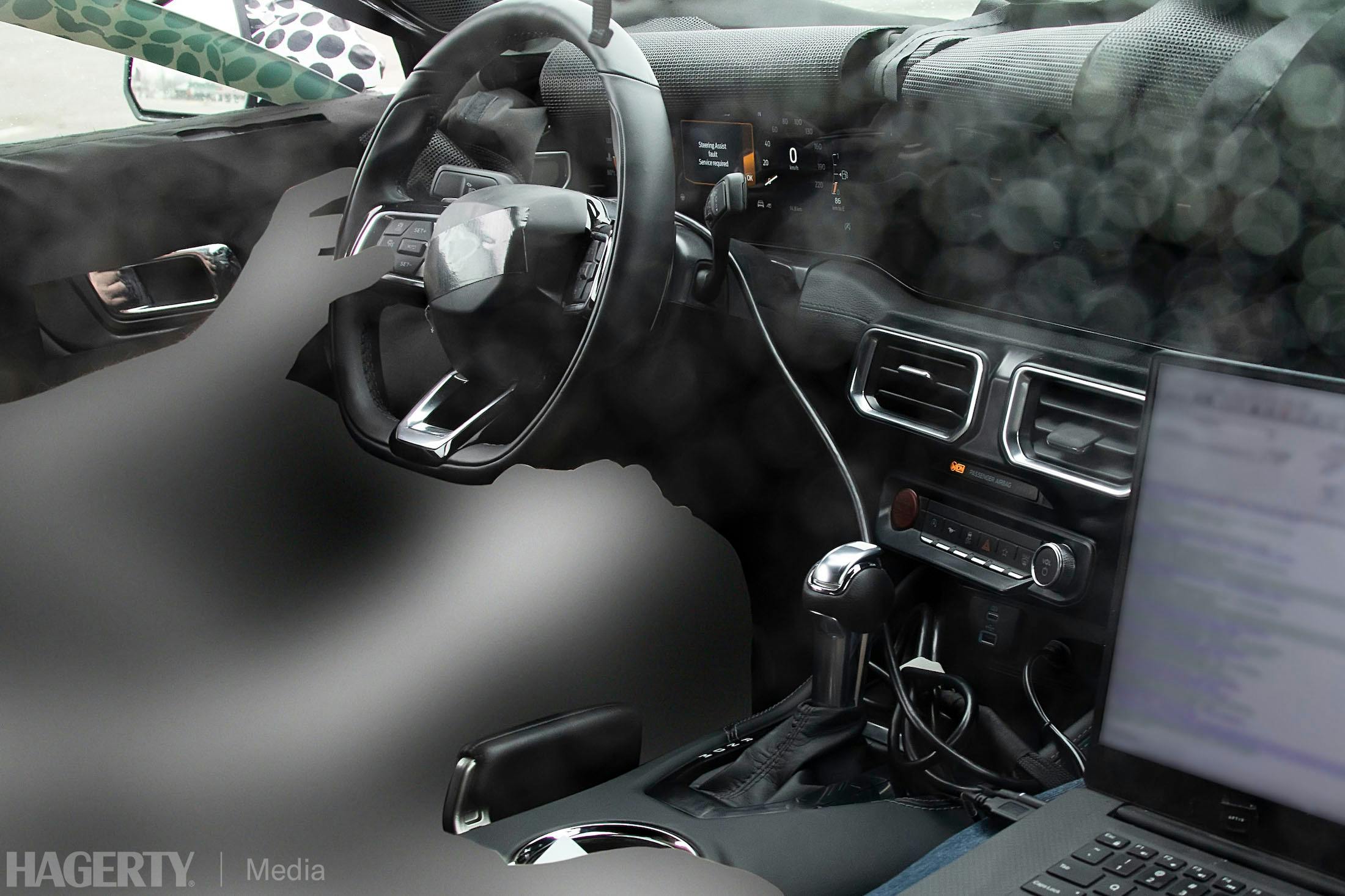 Mustang interior spy shot angle close