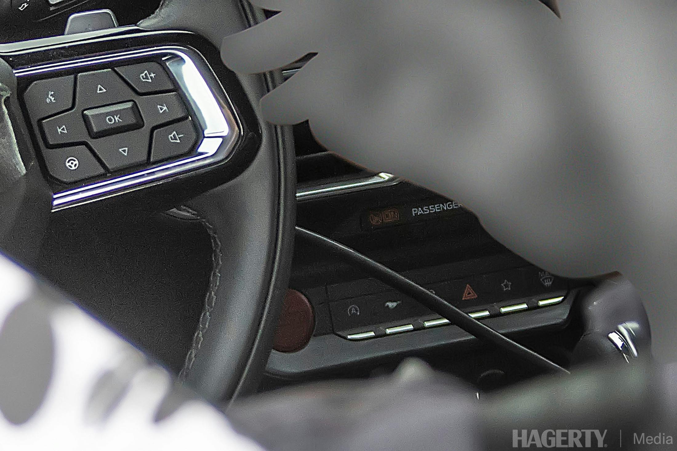 Mustang interior spy shot button controls close