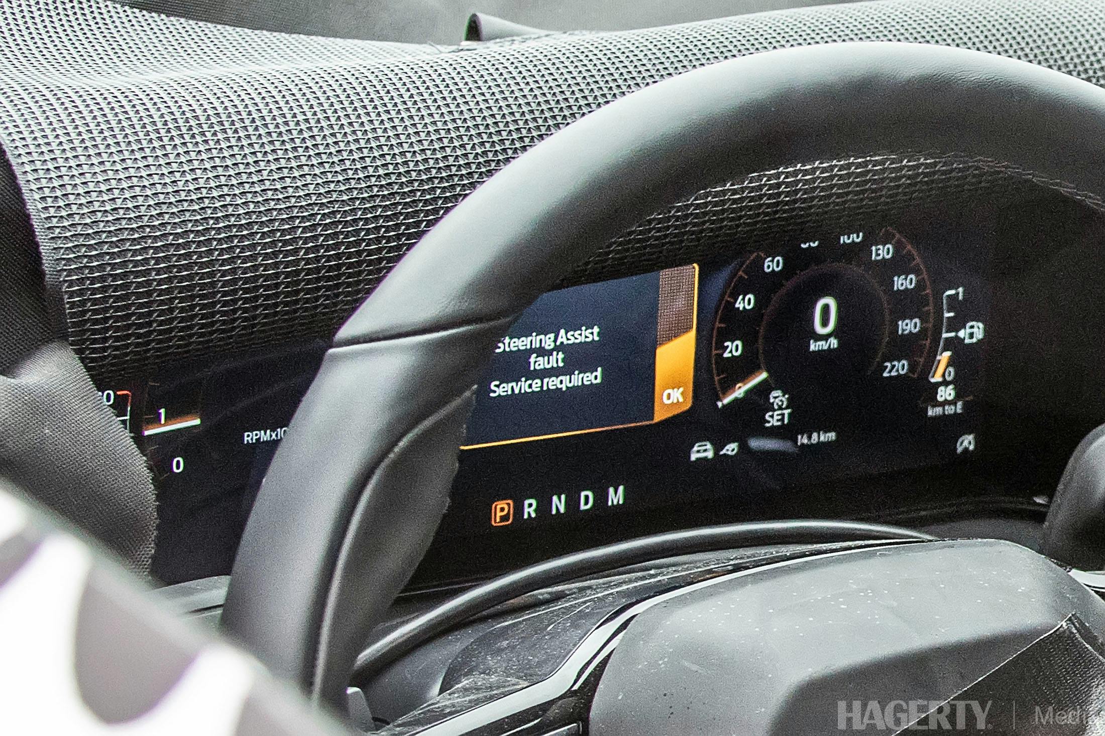 Mustang interior spy shot dash gauges