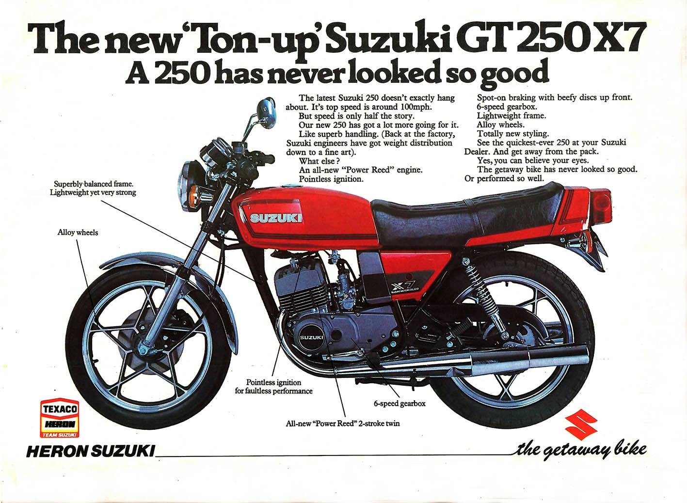 Suzuki GT250 X7 ad