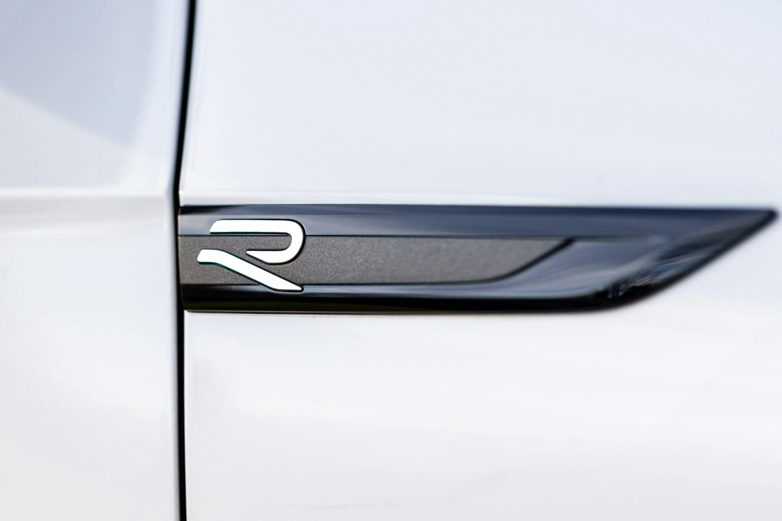 VW Golf R badge styling detail