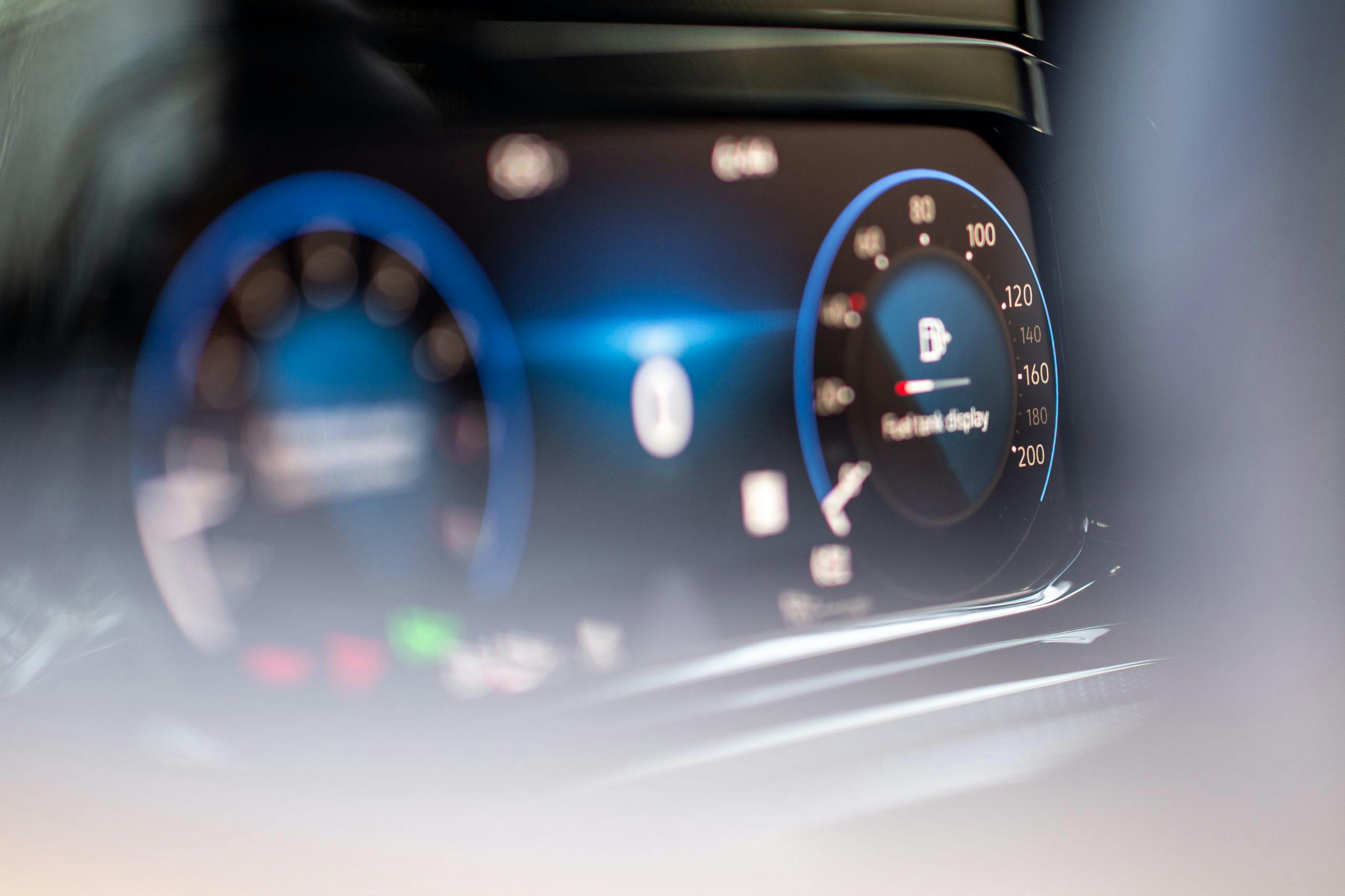VW Golf R interior digital dash