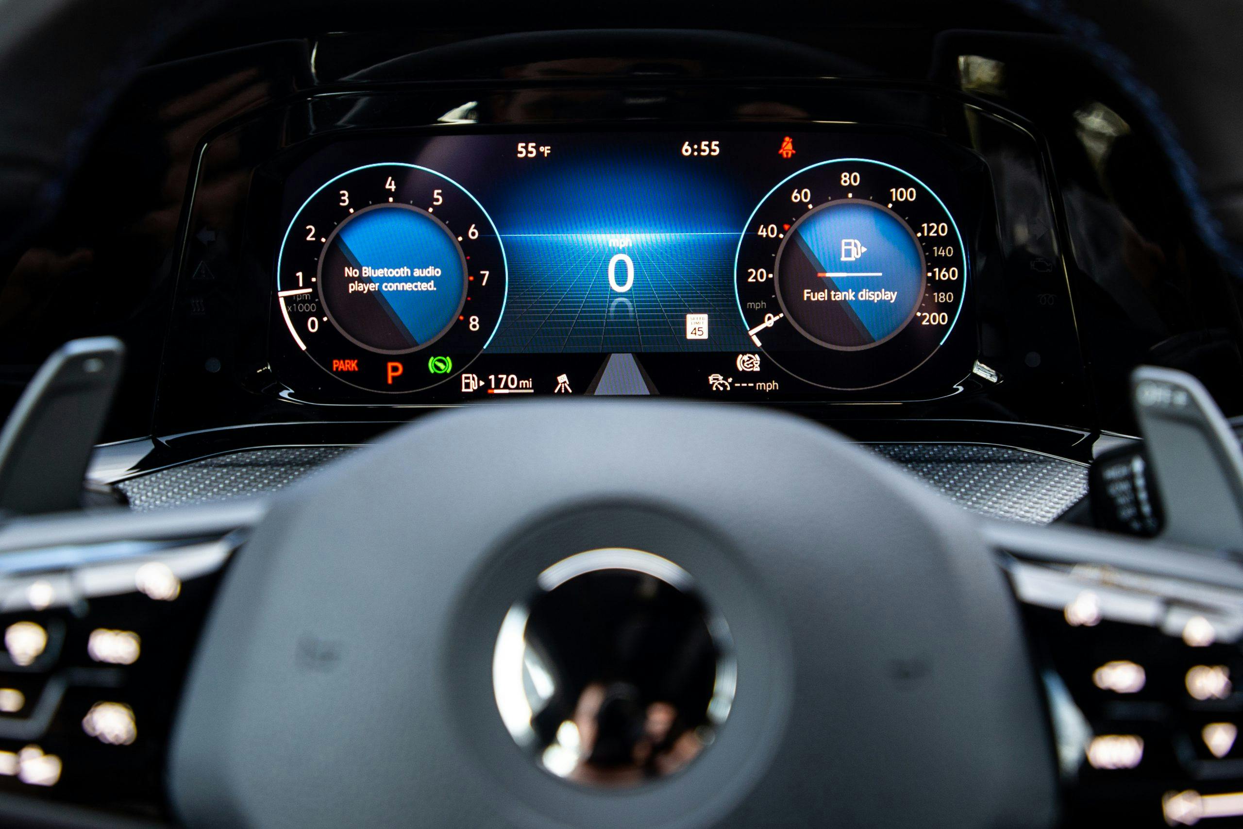 VW Golf R interior digital dash gauges