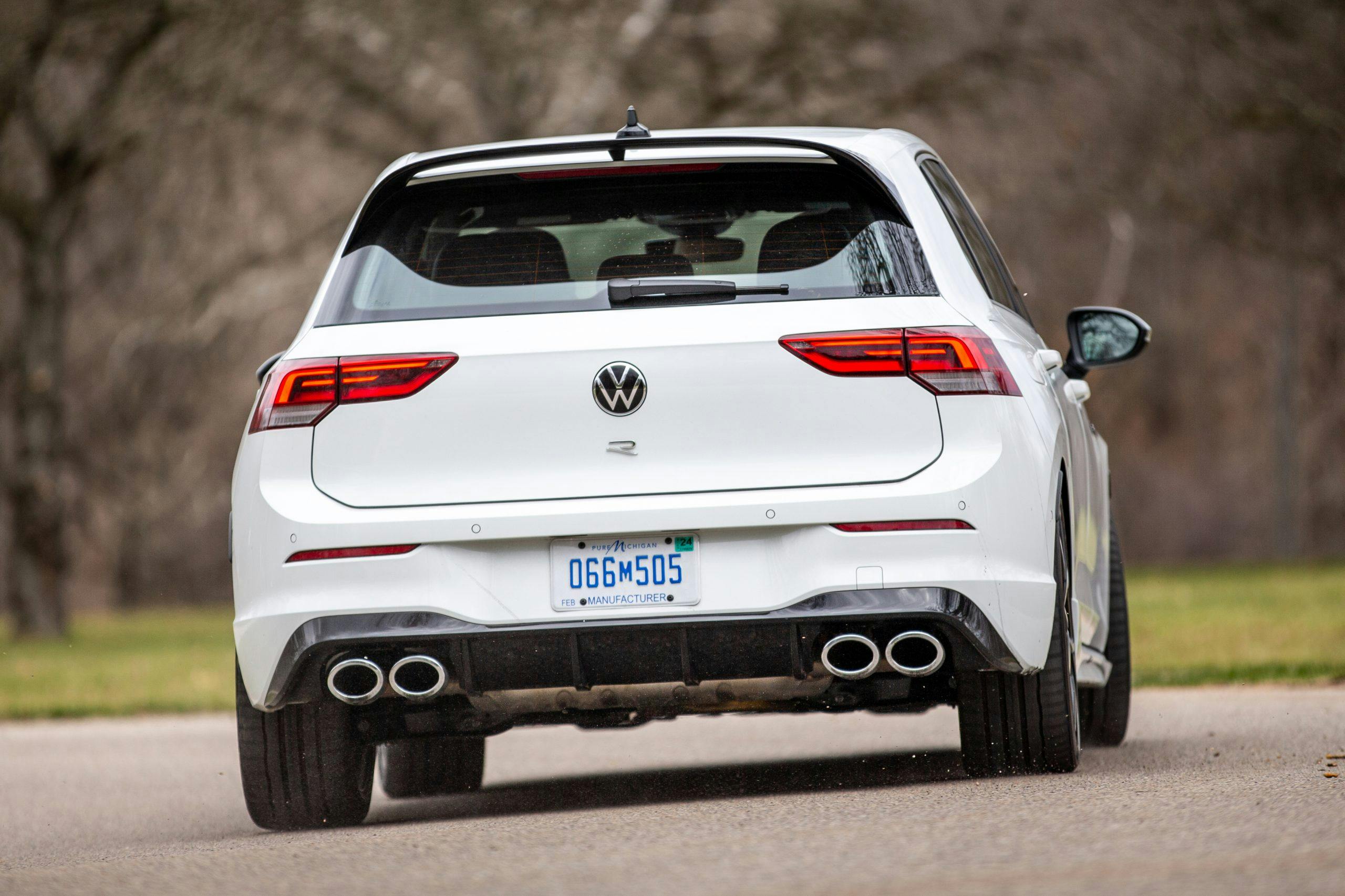 VW Golf R rear driving action