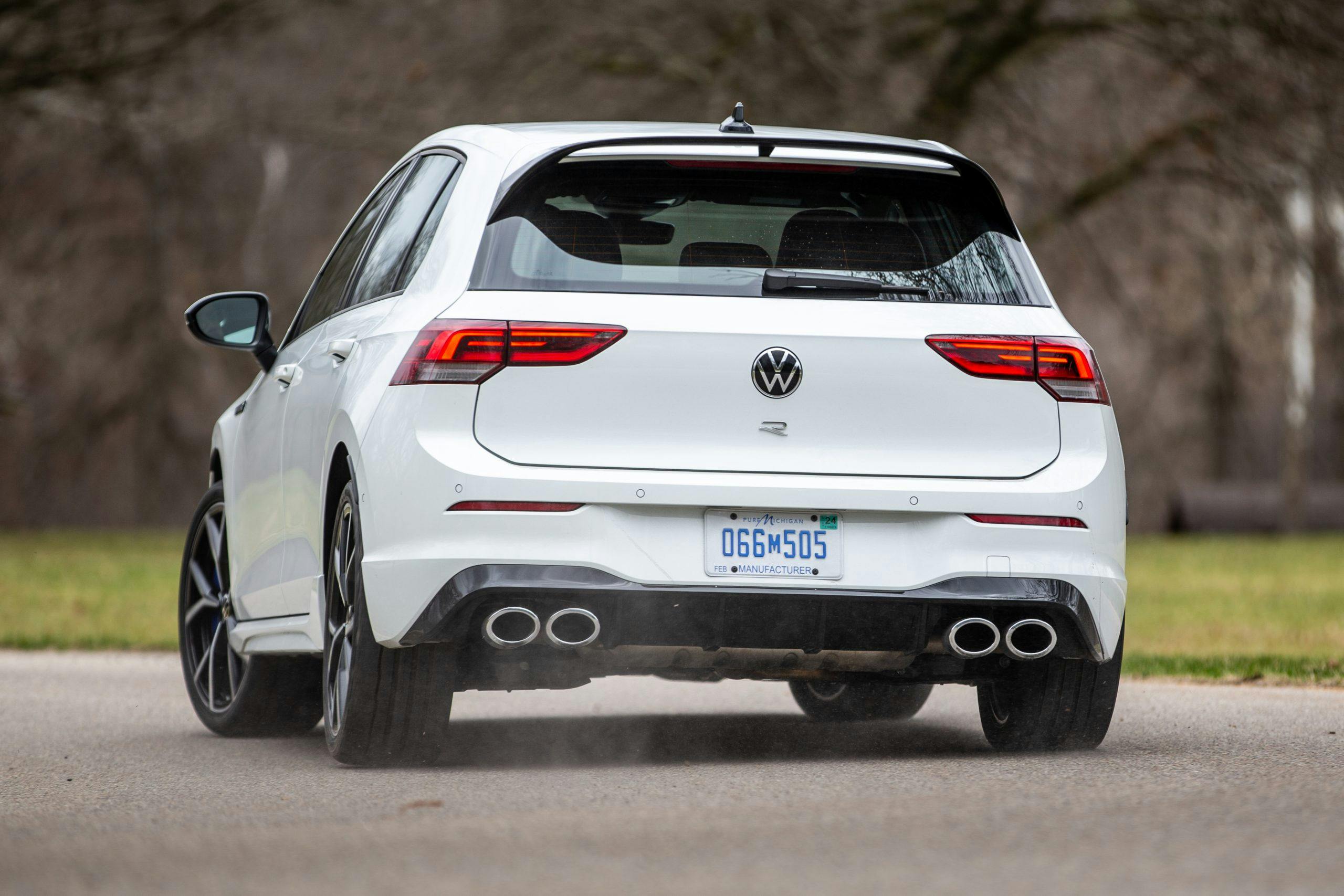 VW Golf R rear driving action