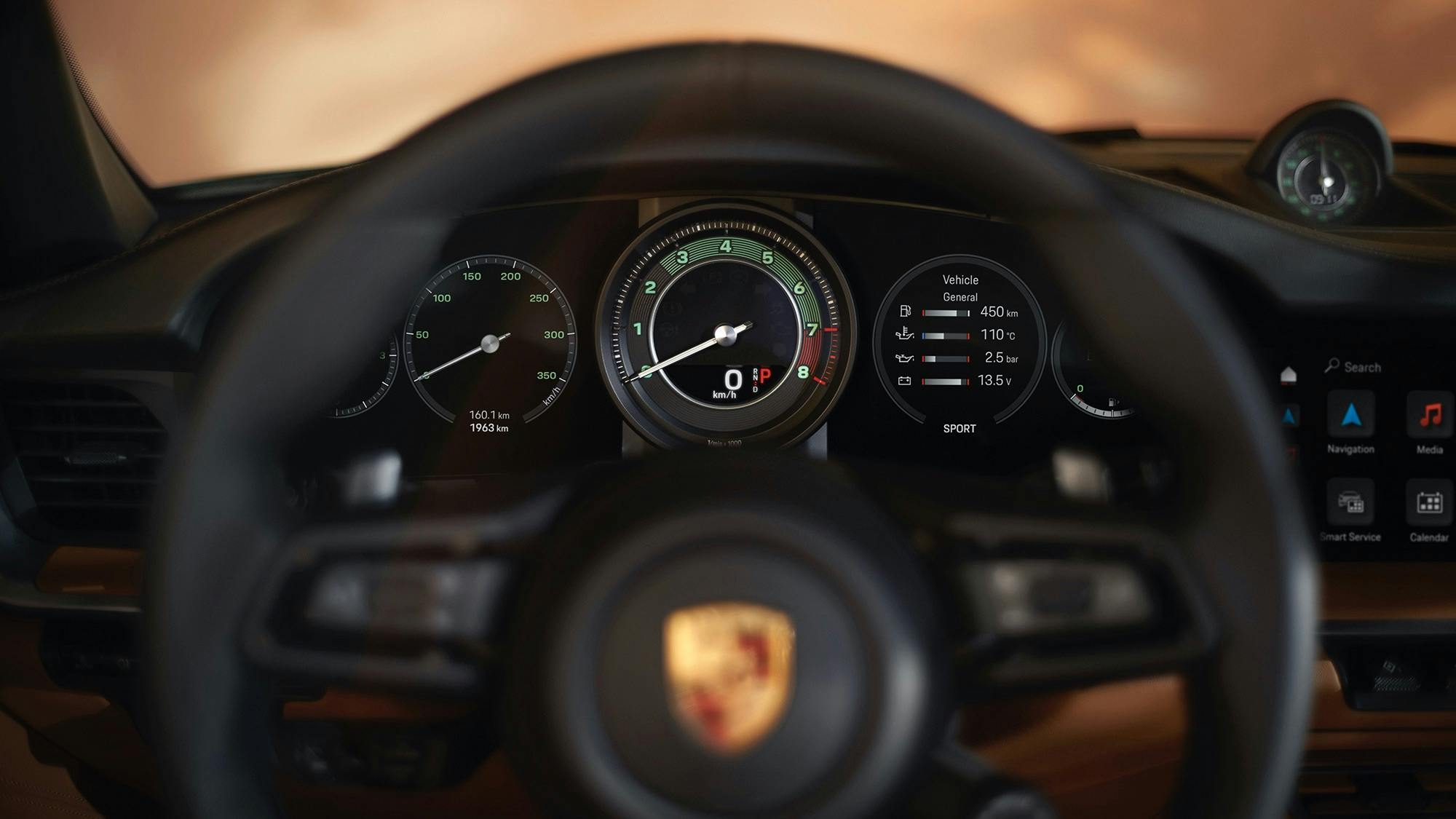 2023 Porsche 911 SC interior gauges