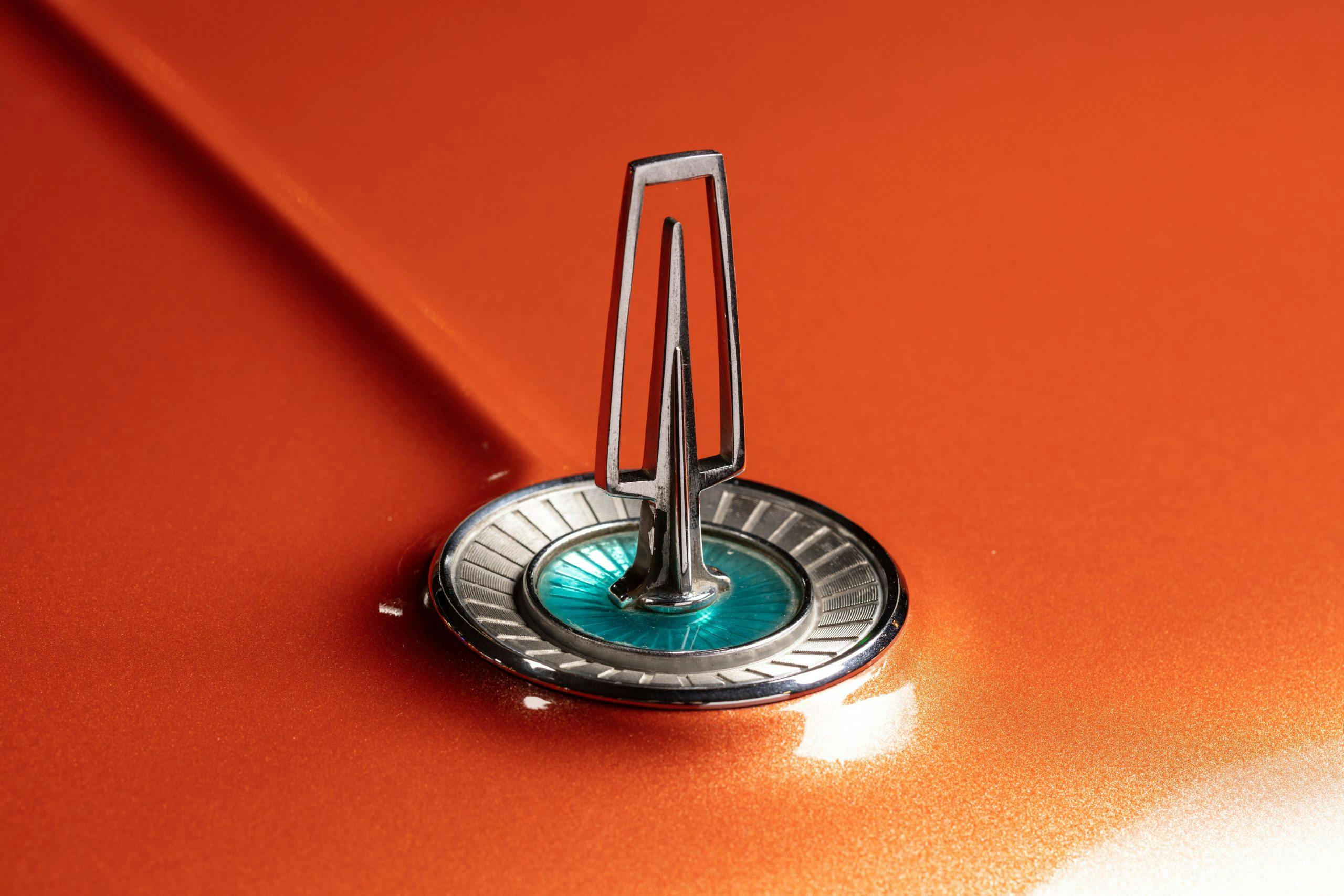 Chrysler Turbine car hood ornament closeup