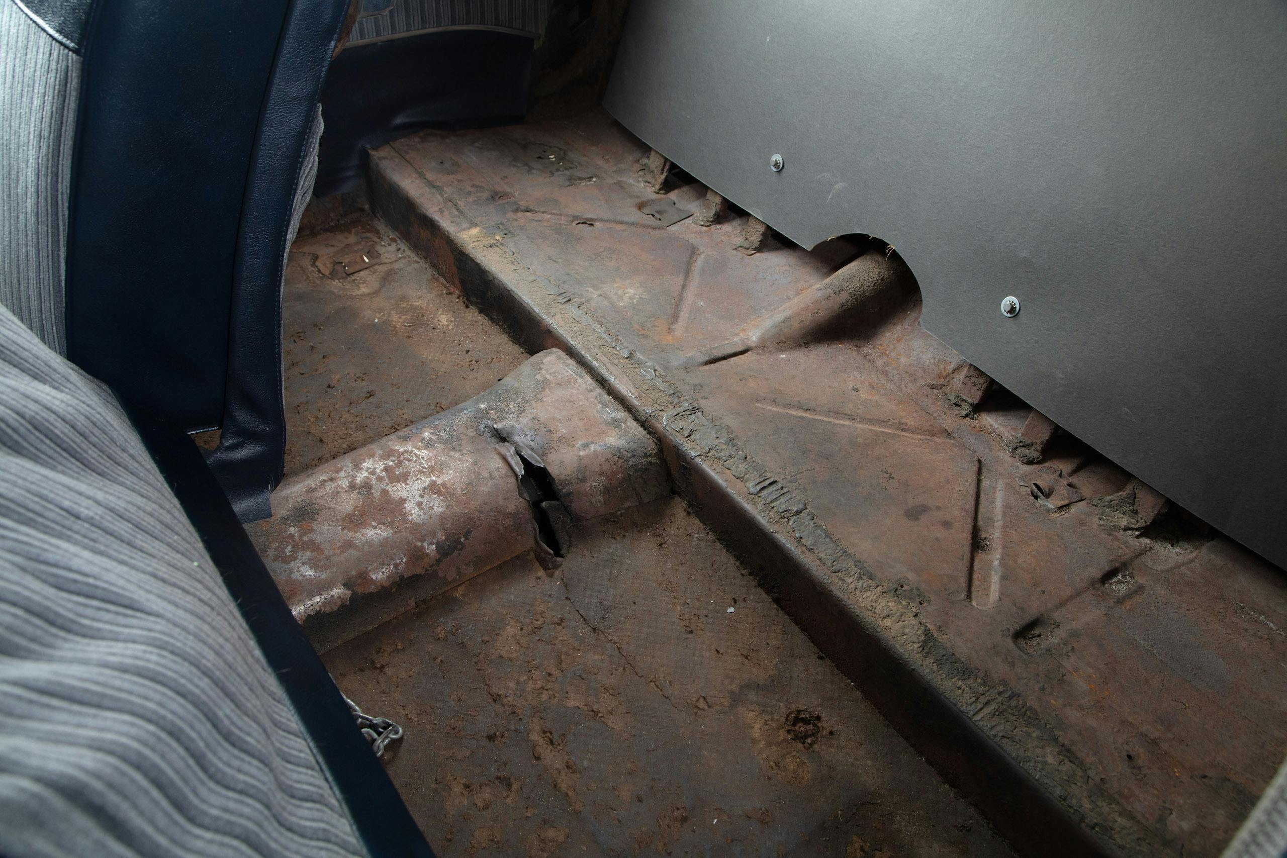 Hudson Hornet interior rear floor pan