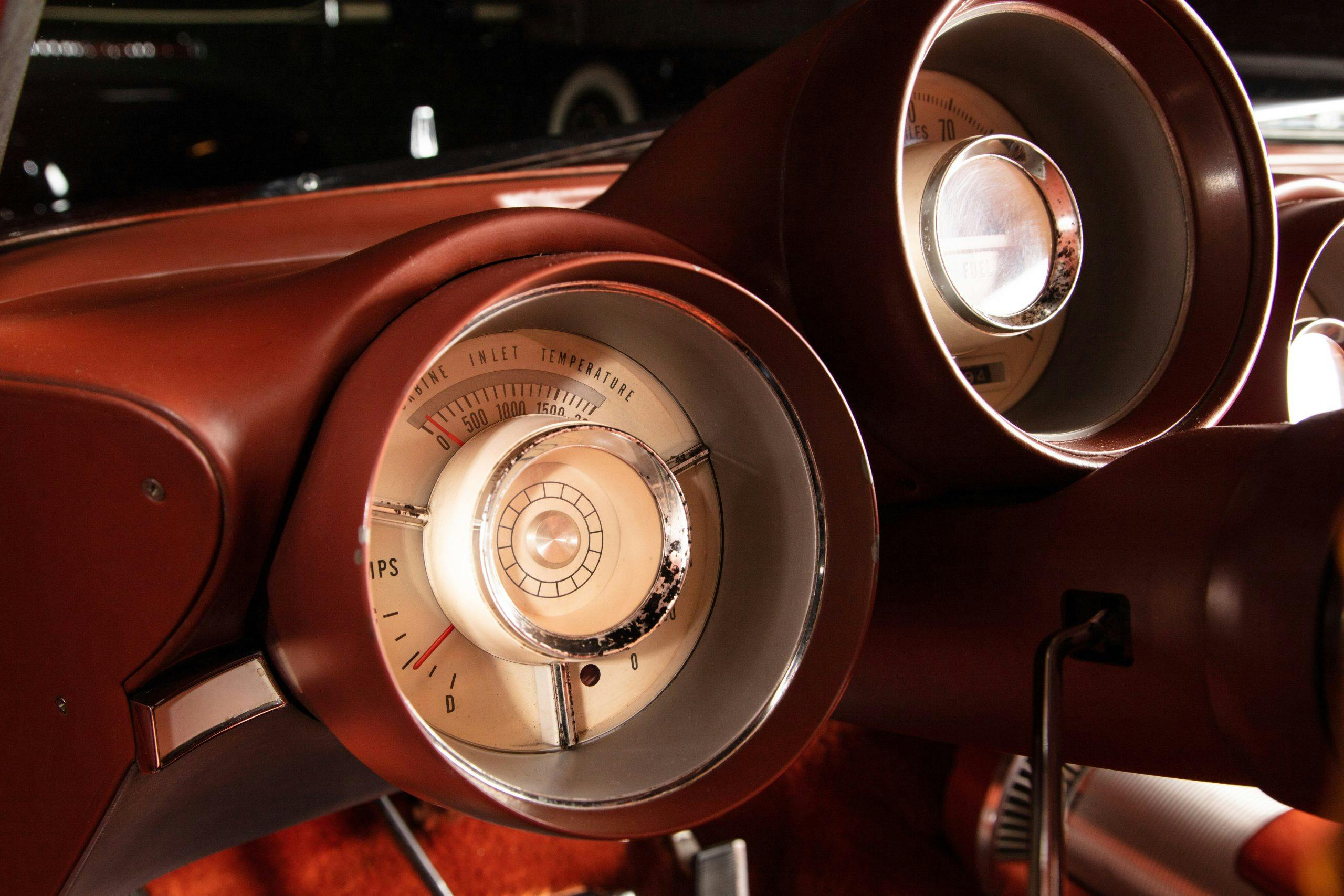 Chrysler Turbine car interior gauges