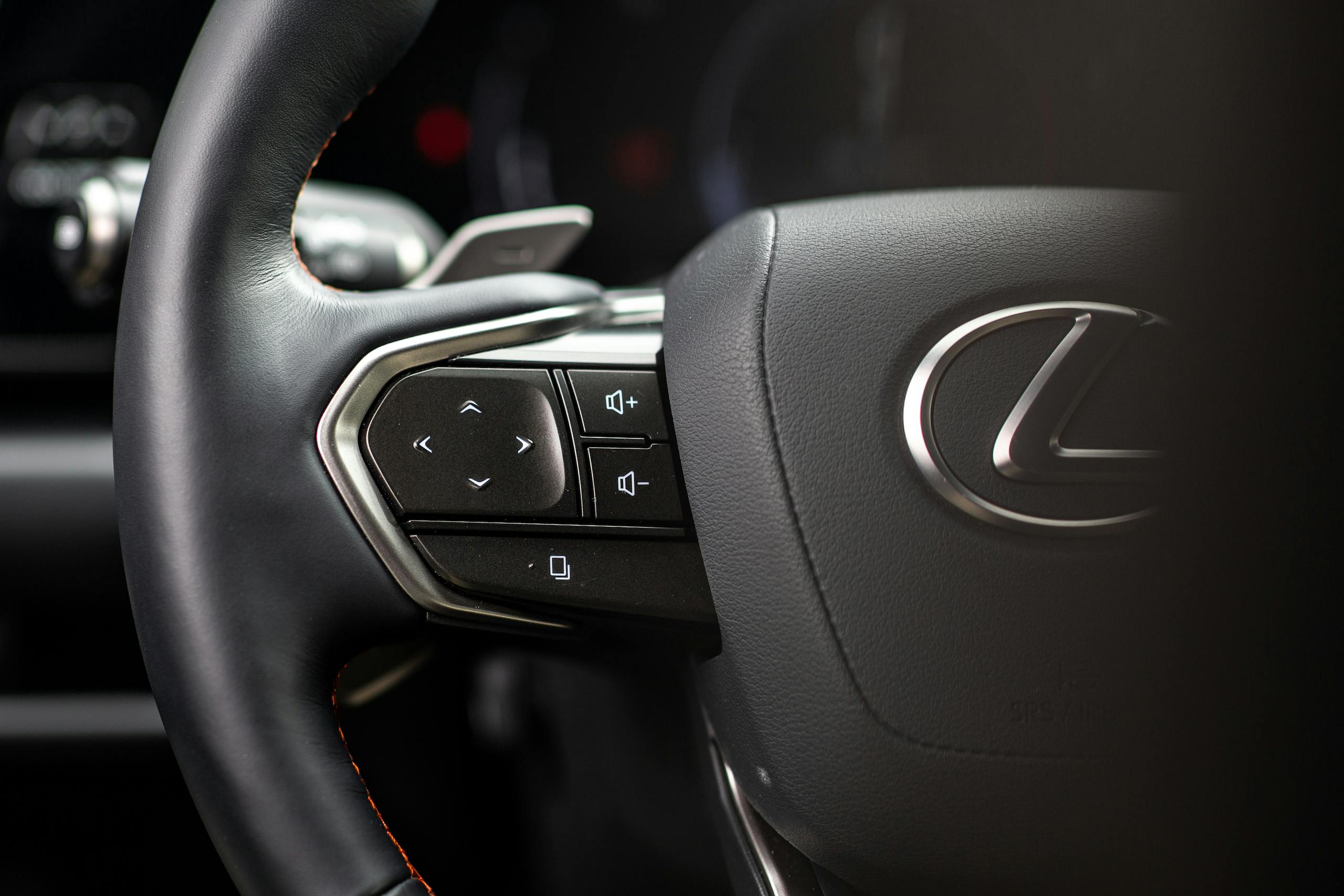 2022 Lexus NX 350 interior steering wheel controls detail