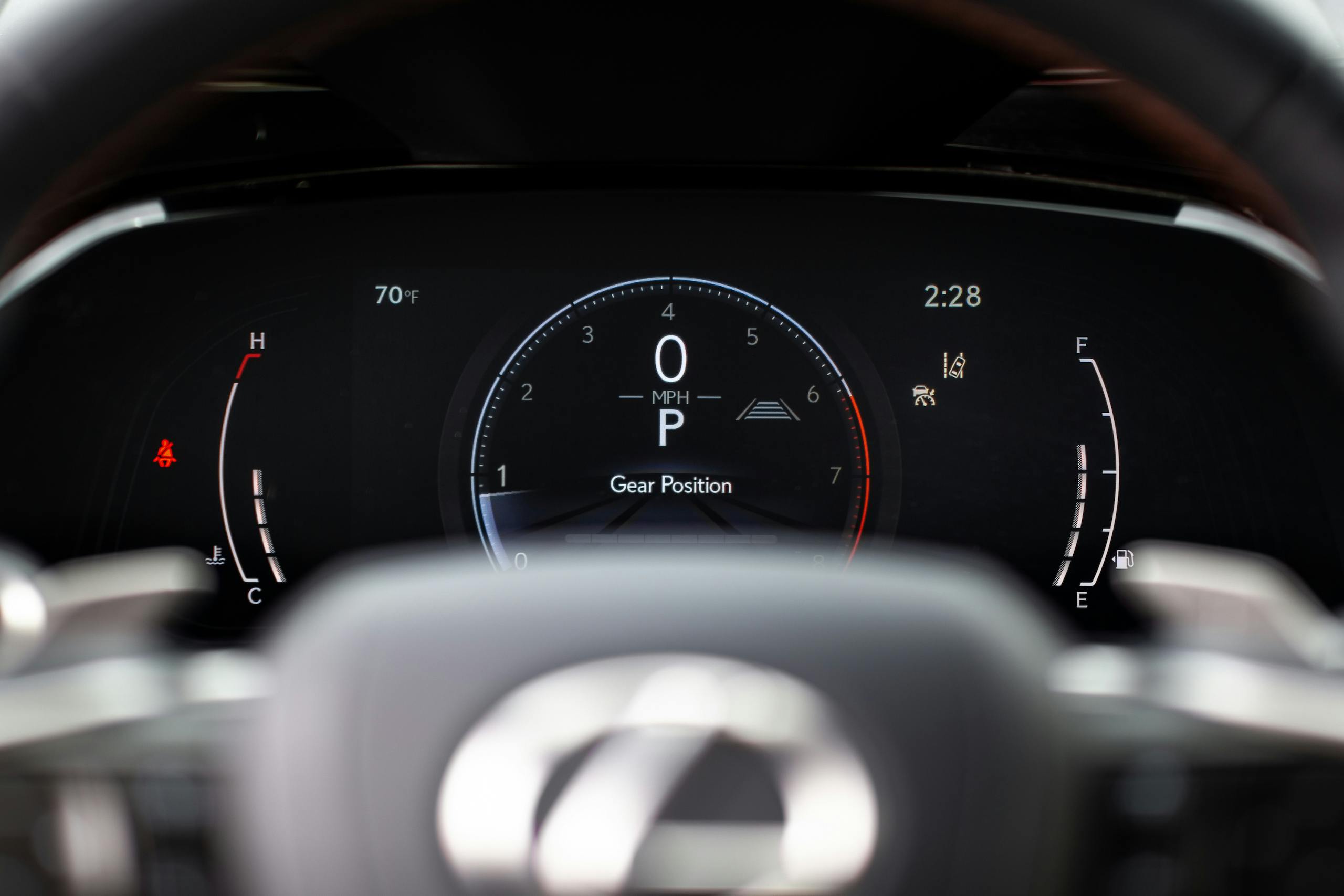 2022 Lexus NX 350 interior tach dash gauges