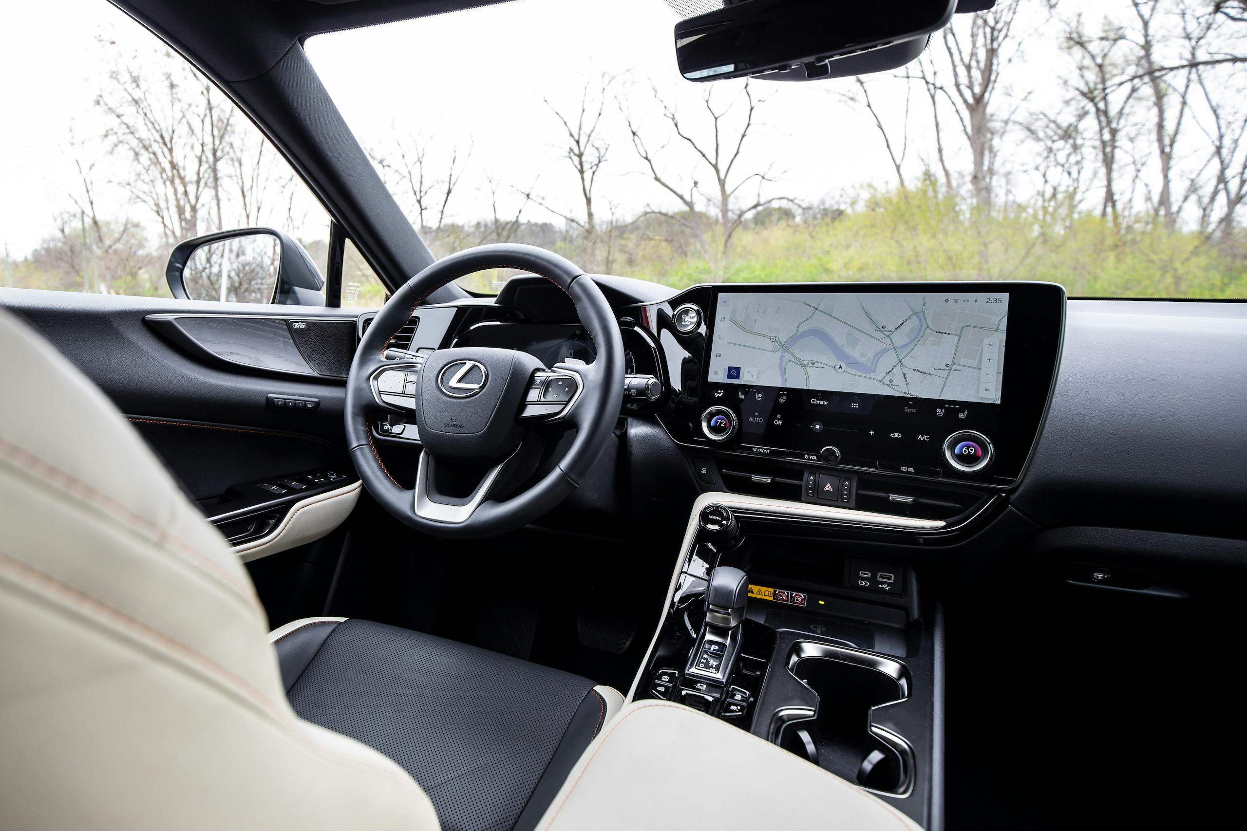 2022 Lexus NX 350 interior front angle