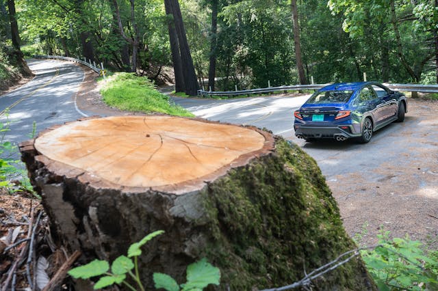 2022 Subaru WRX 6-Speed rear three-quarter curve