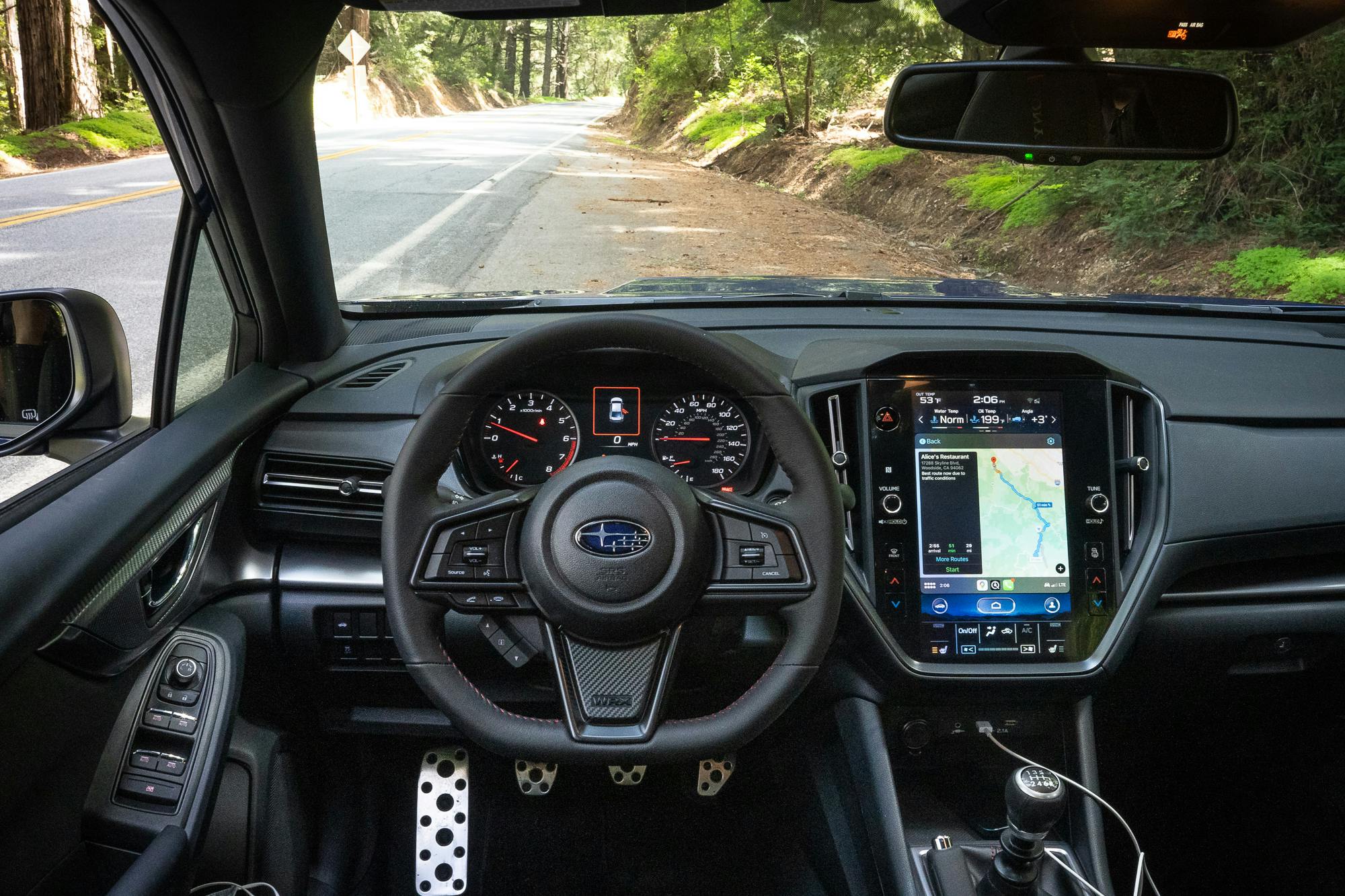 2022 Subaru WRX 6-Speed interior