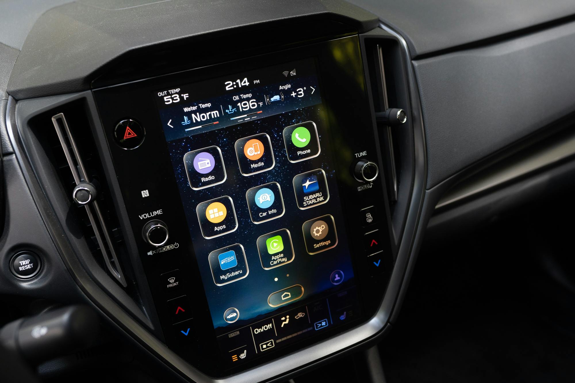 2022 Subaru WRX 6-Speed interior infotainment interface
