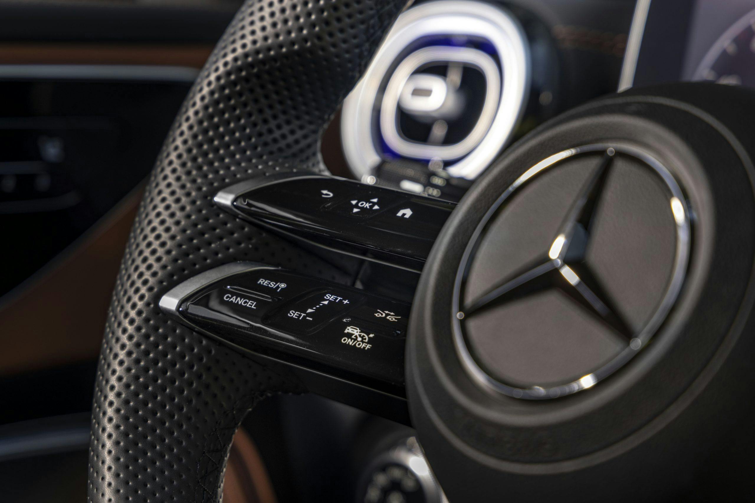 2022 Mercedes-Benz C-Class steering wheel with logo