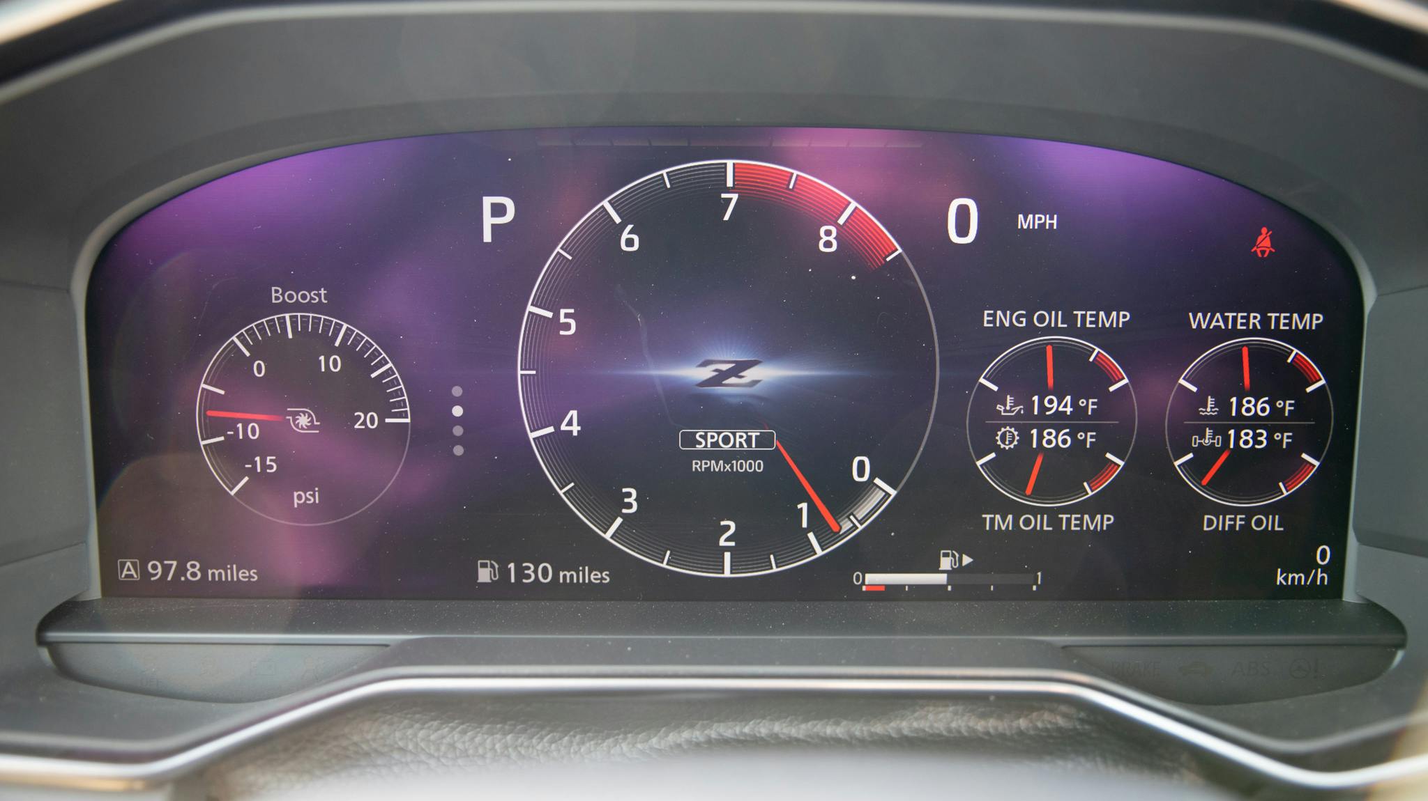 2023 Nissan Z Coupe interior digital dash gauges
