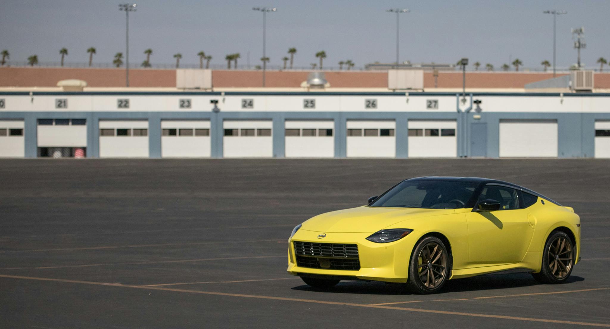 2023 Nissan Z Coupe yellow front three-quarter wide