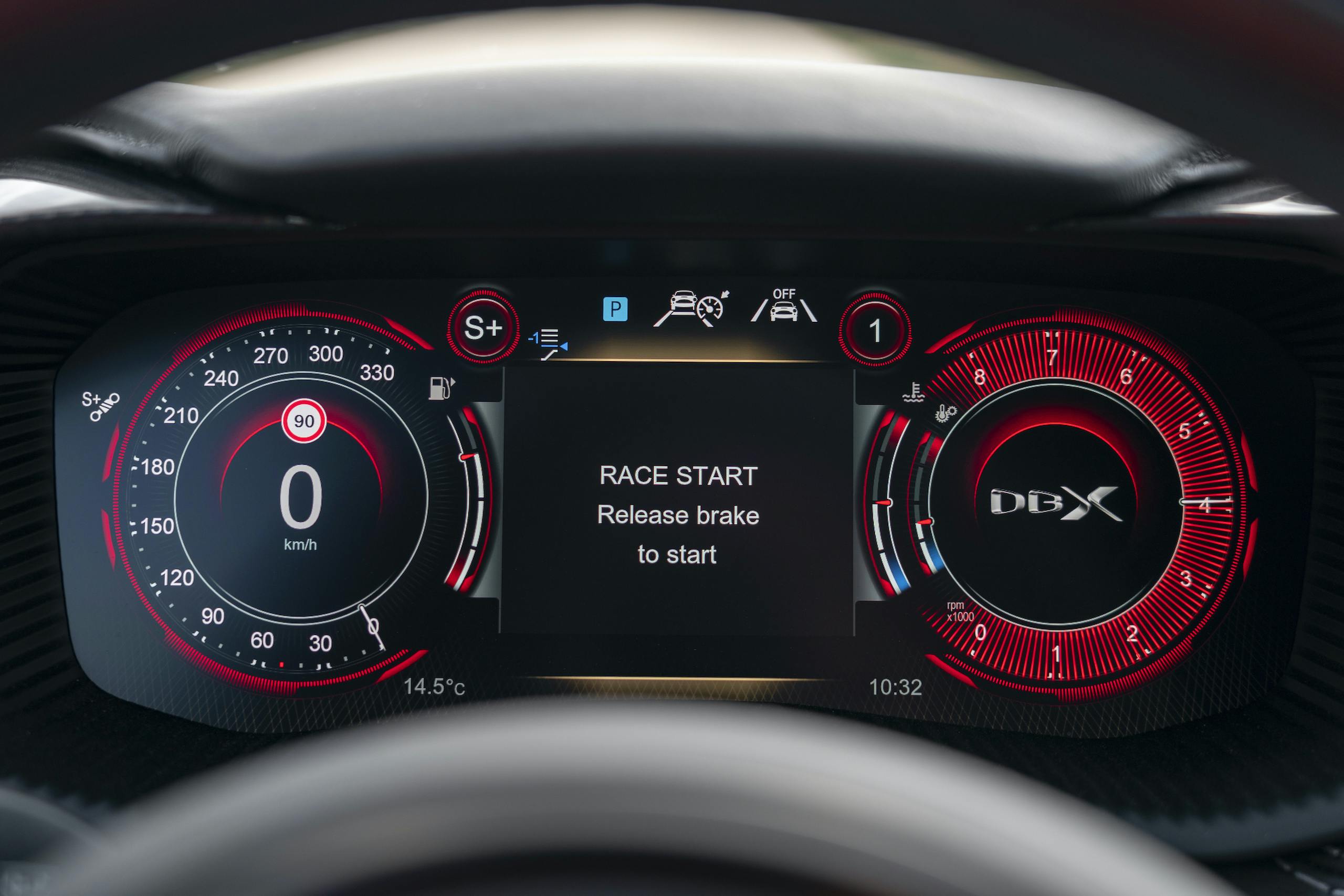 Aston Martin DBX707 Apex Grey interior digital dash gauges