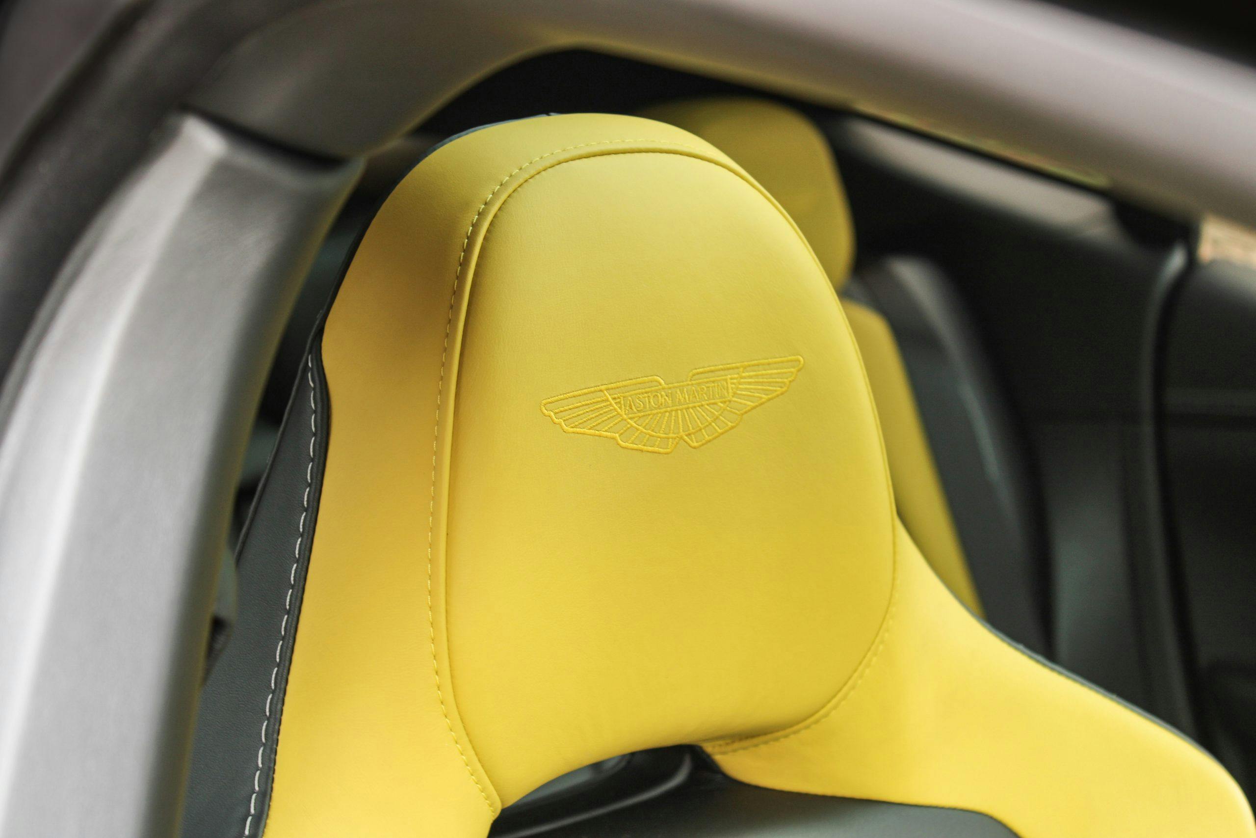 Aston Martin DBX707 interior headrest detail
