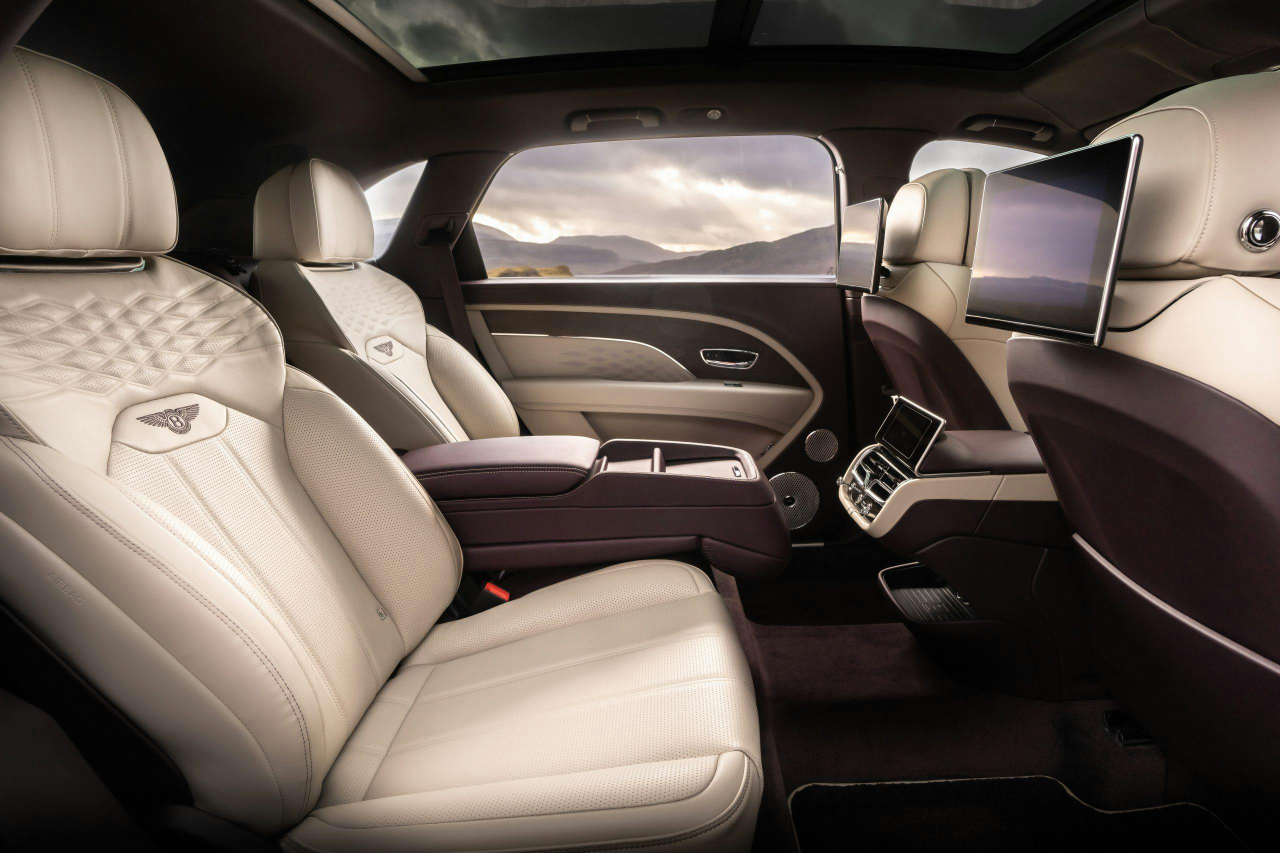 Bentley Bentayga interior rear seating