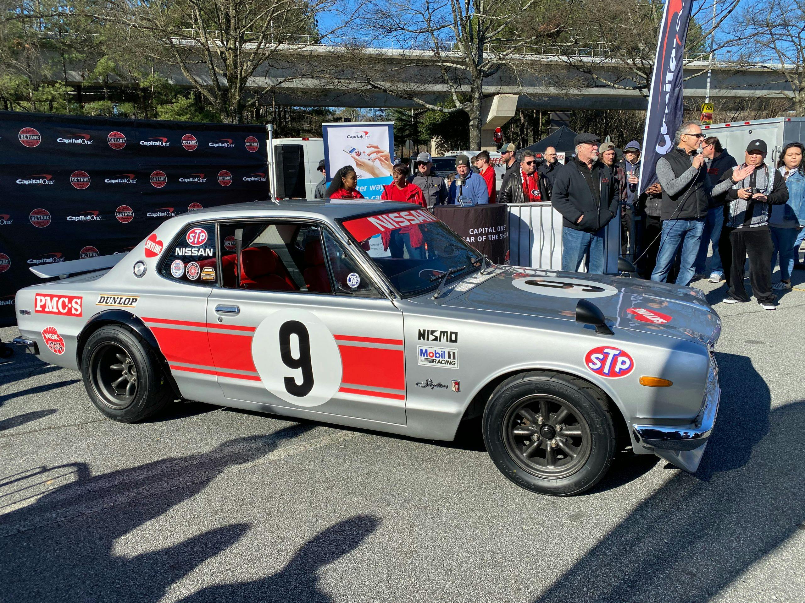 Nissan Nismo racing vehicle is showcased at Caffeine and Octane