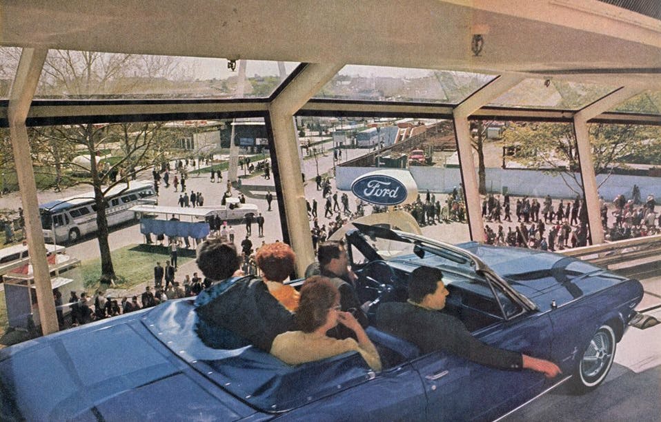 Ford Magic Skyway Mustang view over terrace