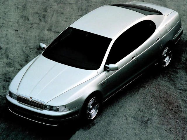 Italdesign Jaguar Kensington Concept Car high angle front three-quarter