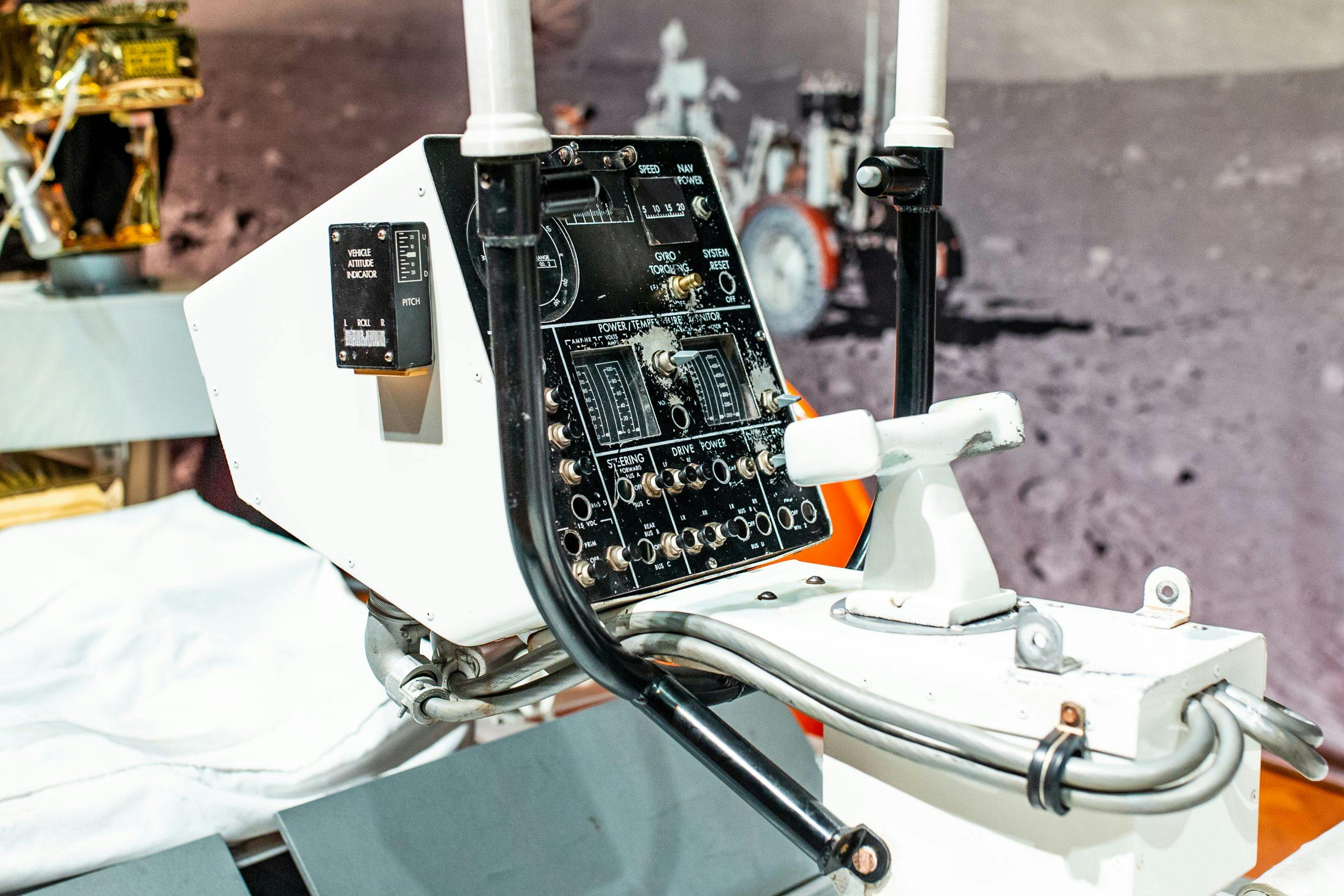 Lunar Rover control panel angle