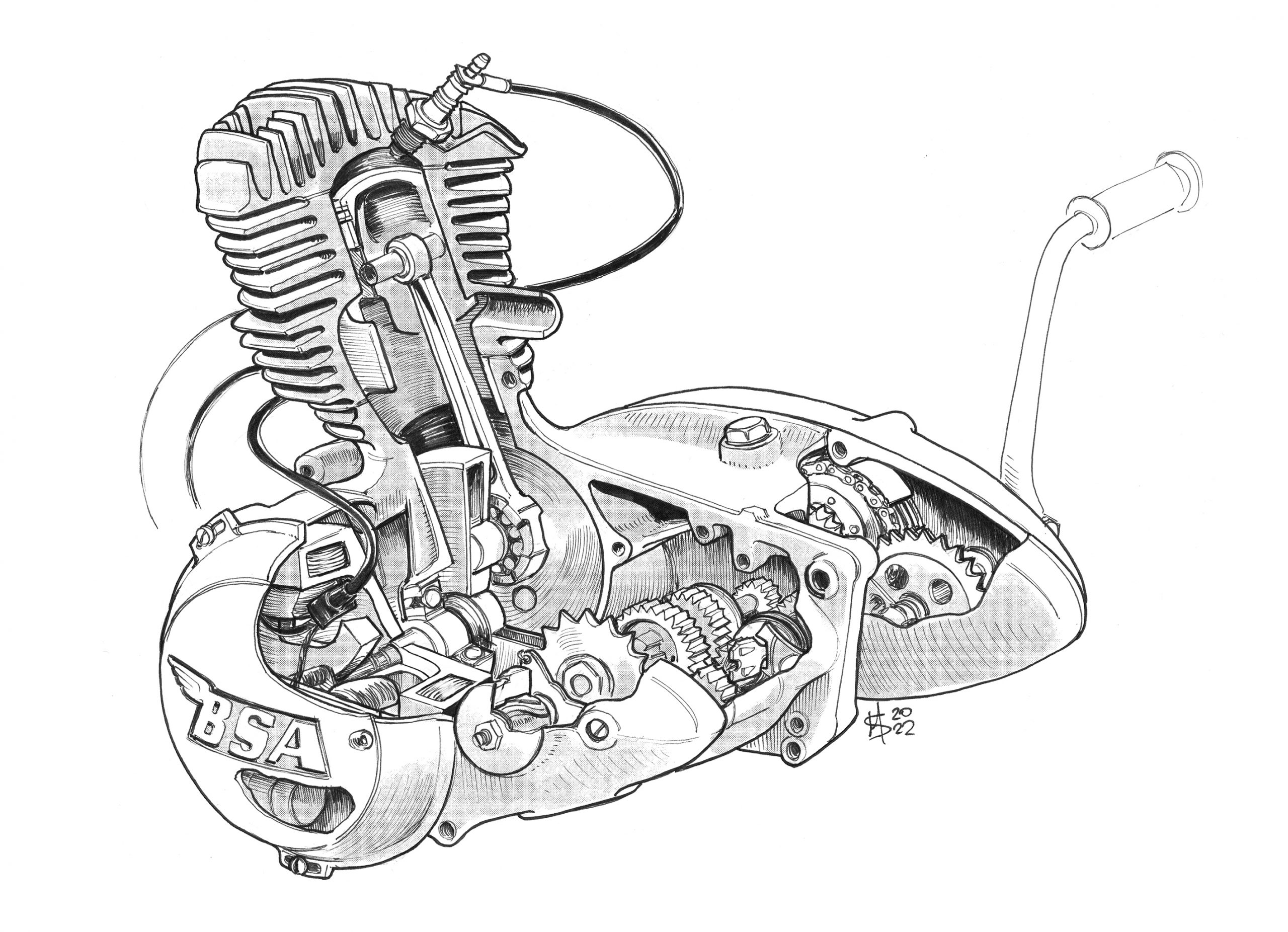 Bsa bantam online engine