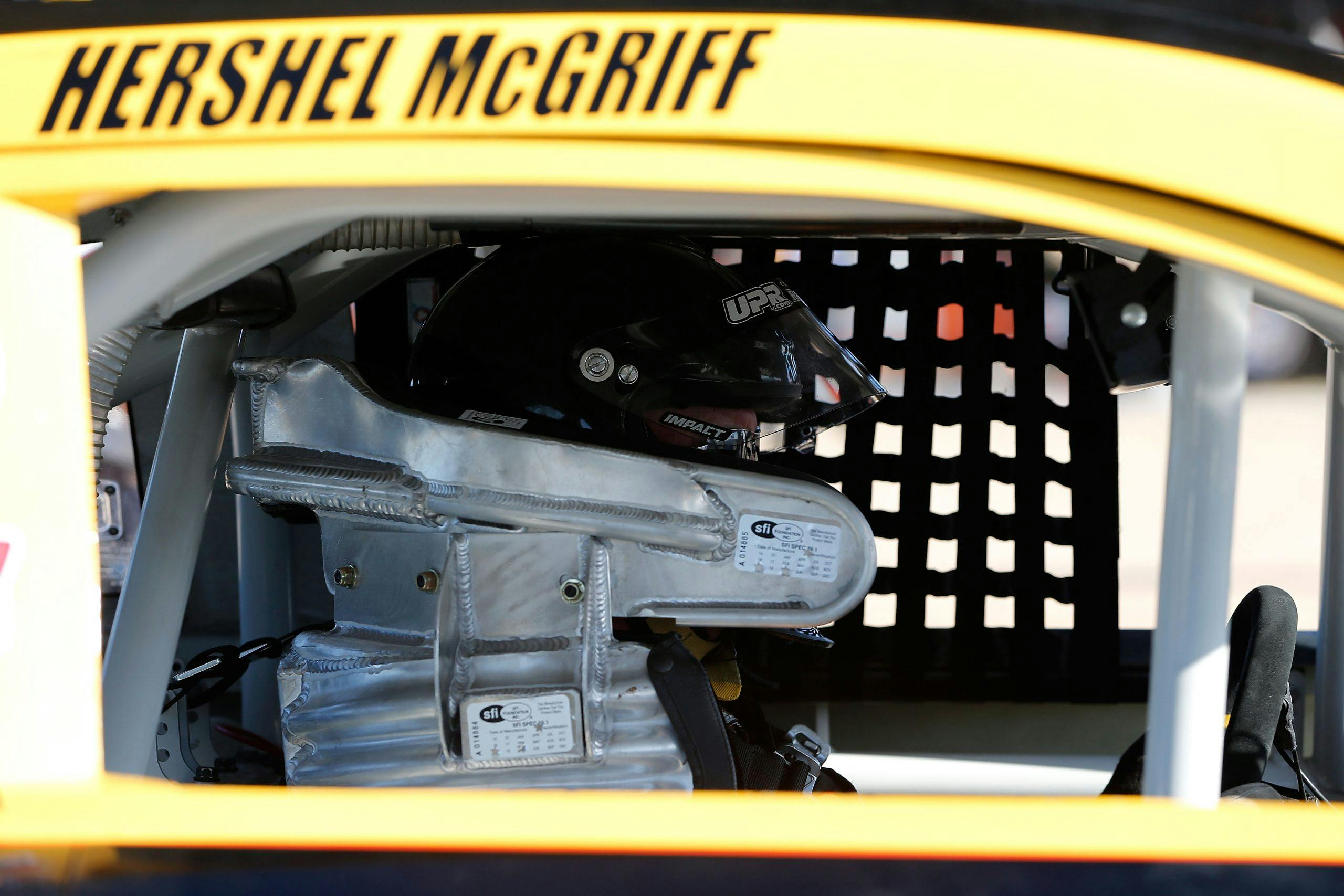 Hershel McGriff suited up in cockpit