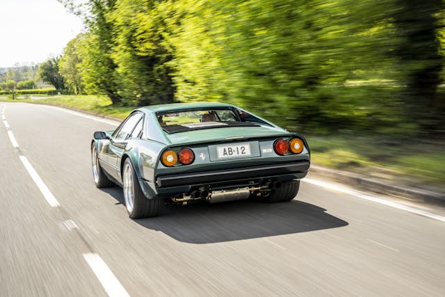 Moto Technique Ferrari 388 GTBi rear three-quarter driving action