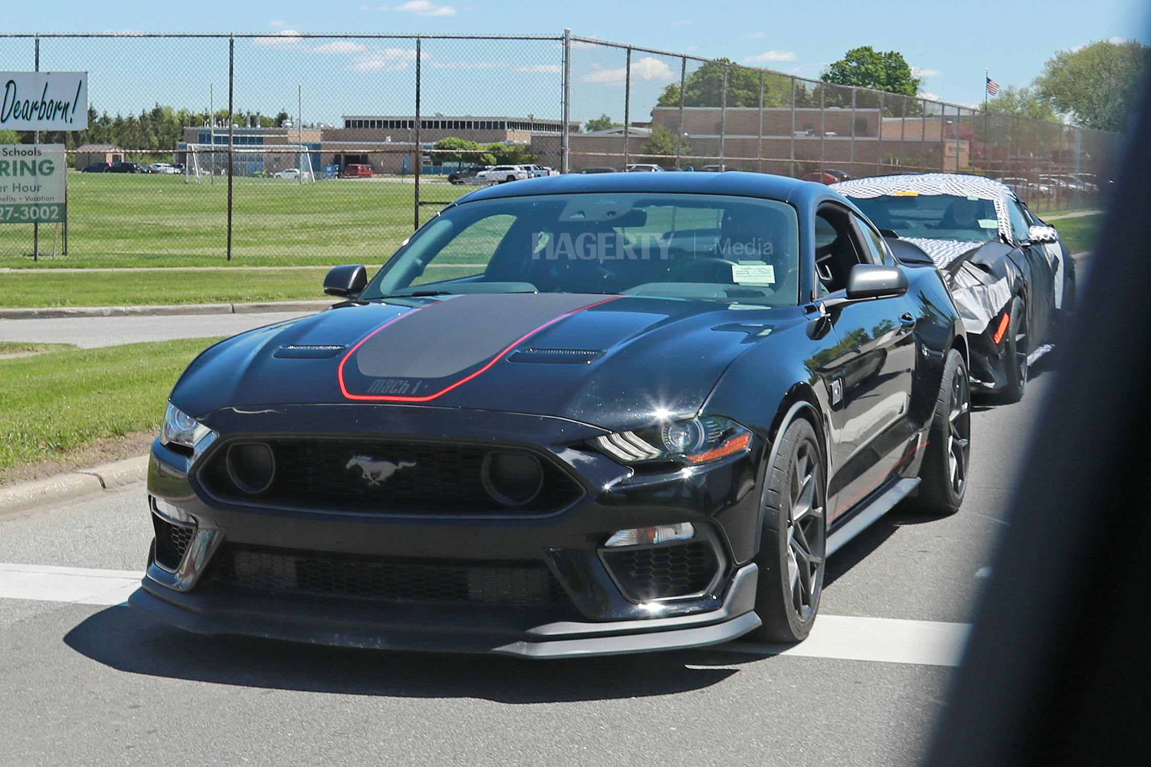 Next Gen Mustang Mach 1 spy shot lead car